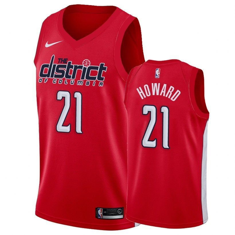 Washington Wizards Dwight Howard 21 Earned Edition Red NBA Jersey Men's