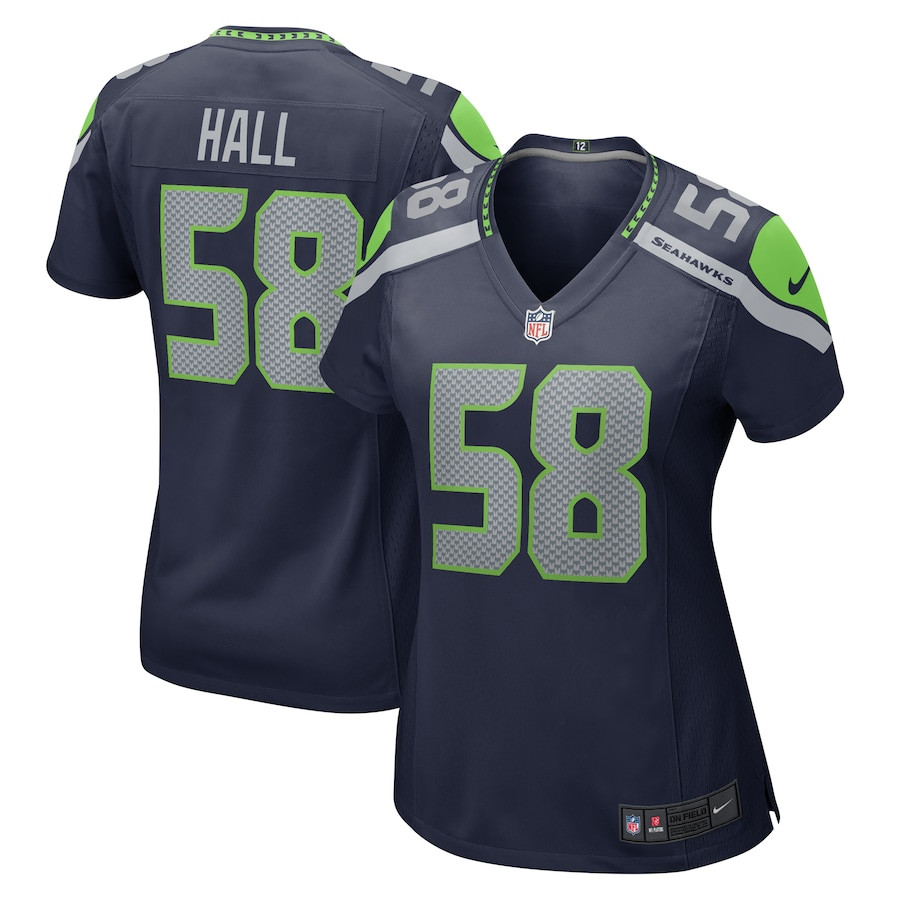 Derick Hall 58 Seattle Seahawks Game College Navy NFL Jersey Women's