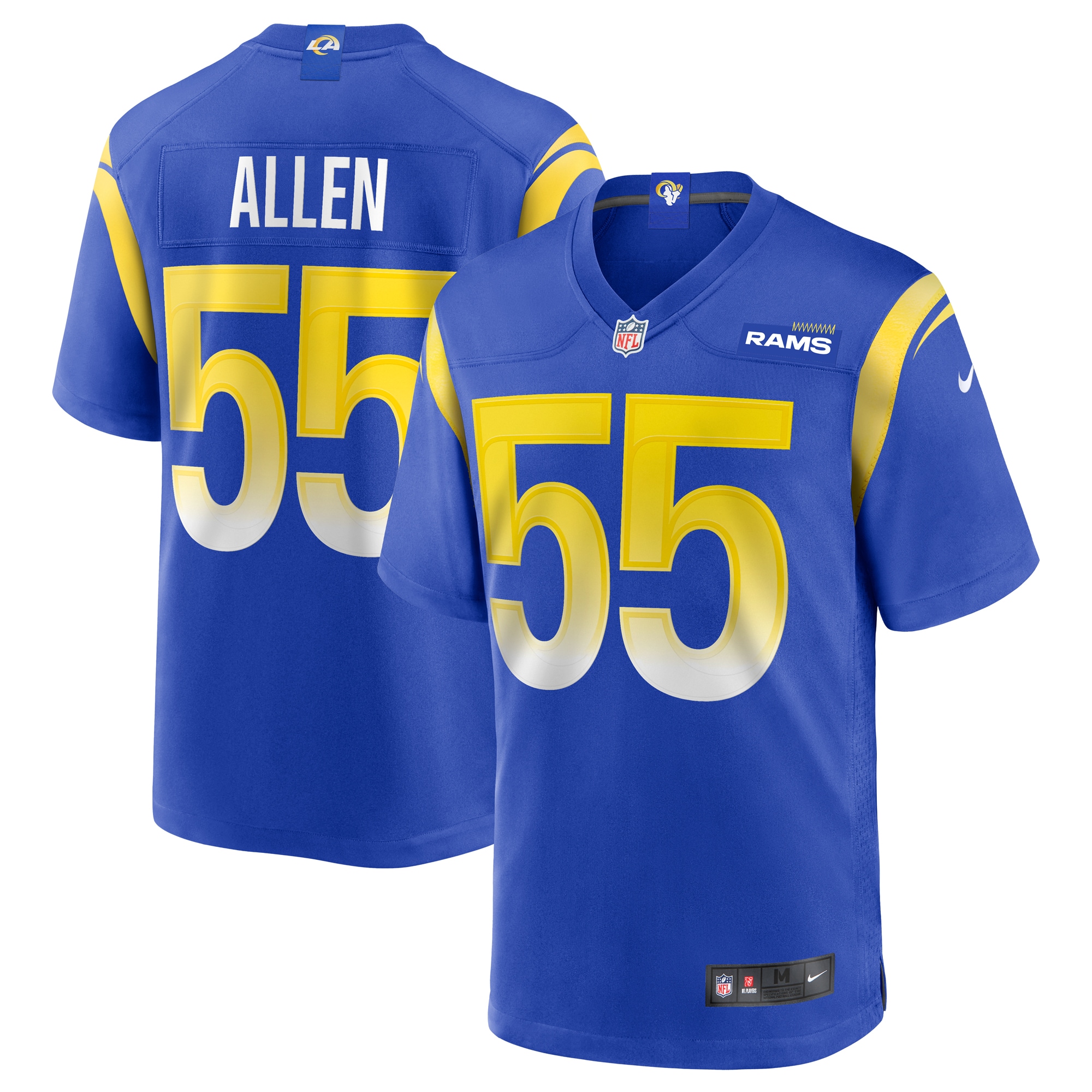 Los Angeles Rams Brian Allen Royal Game NFL Jersey Men's