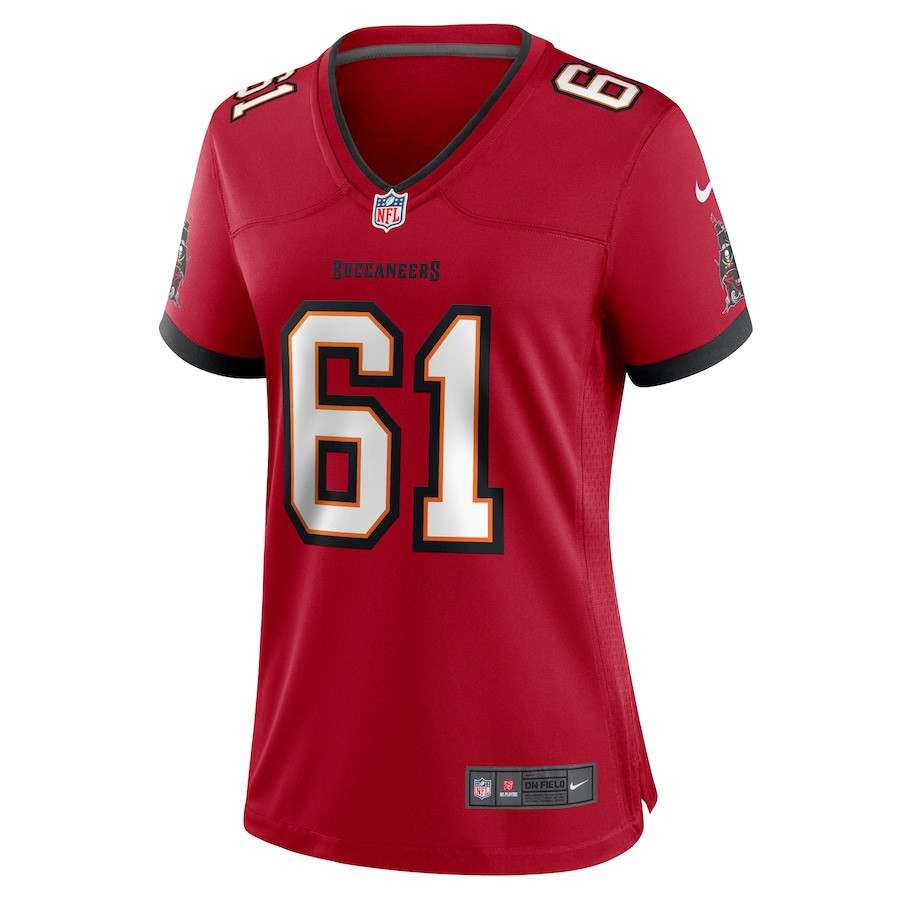 Silas Dzansi 61 Tampa Bay Buccaneers Game Red NFL Jersey Women's