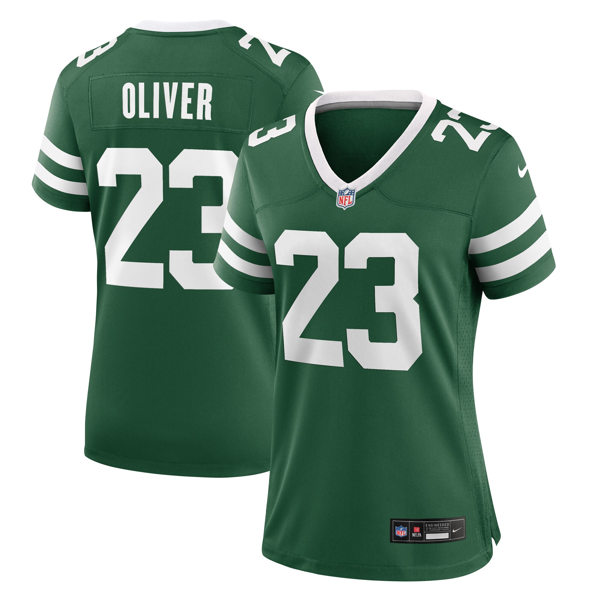 New York Jets Isaiah Oliver Legacy Green Team Game NFL Jersey Women's