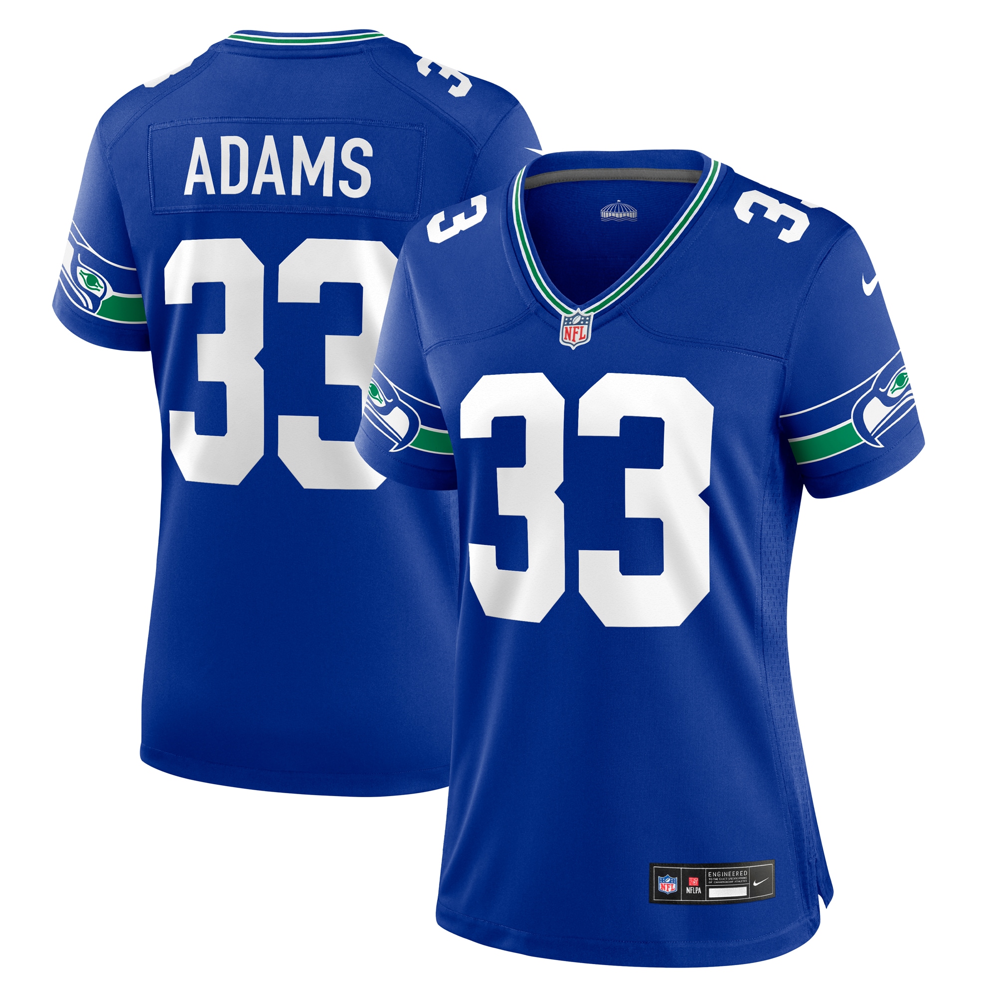 Seattle Seahawks Jamal Adams Royal Throwback Player Game NFL Jersey Women's