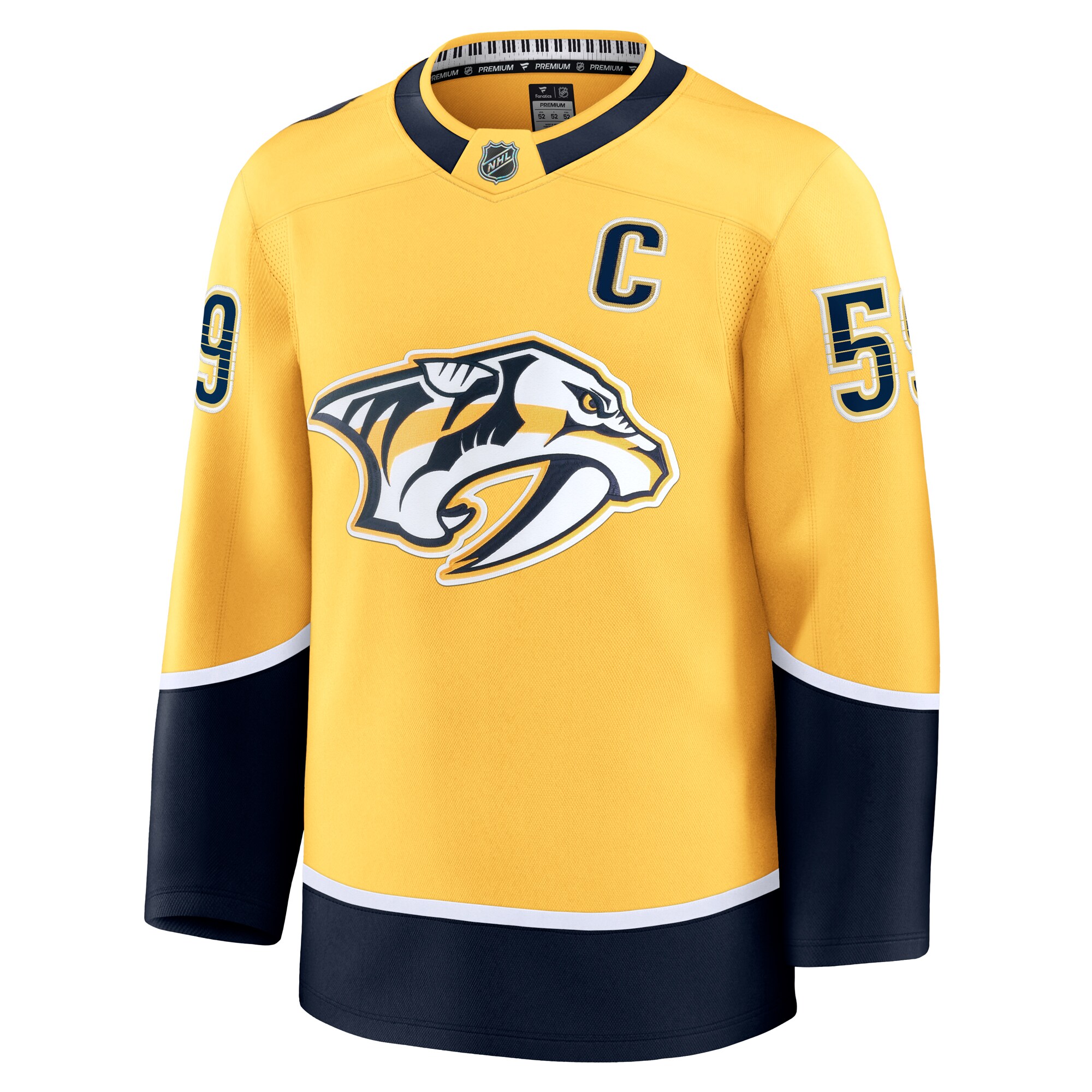 Nashville Predators Roman Josi Yellow Home Premium NHL Jersey Men's