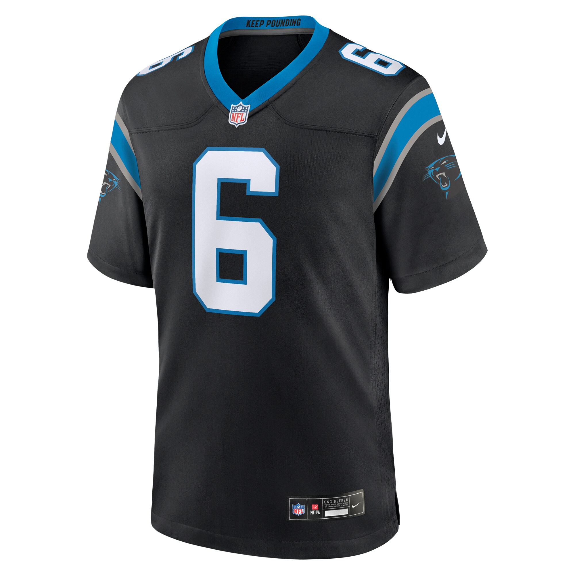 Carolina Panthers Miles Sanders Black Team Game NFL Jersey Men's