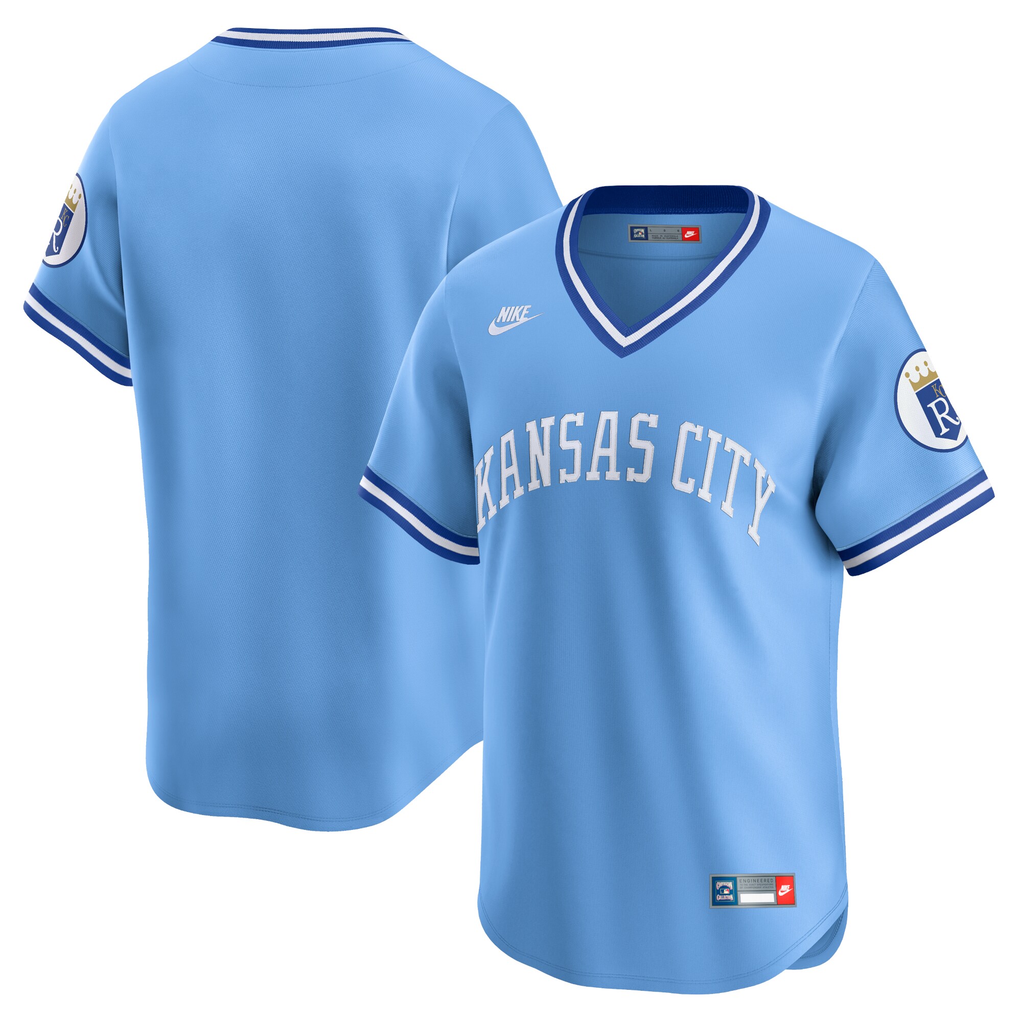 Kansas City Royals Light Blue Cooperstown Collection Limited MLB Jersey Men's