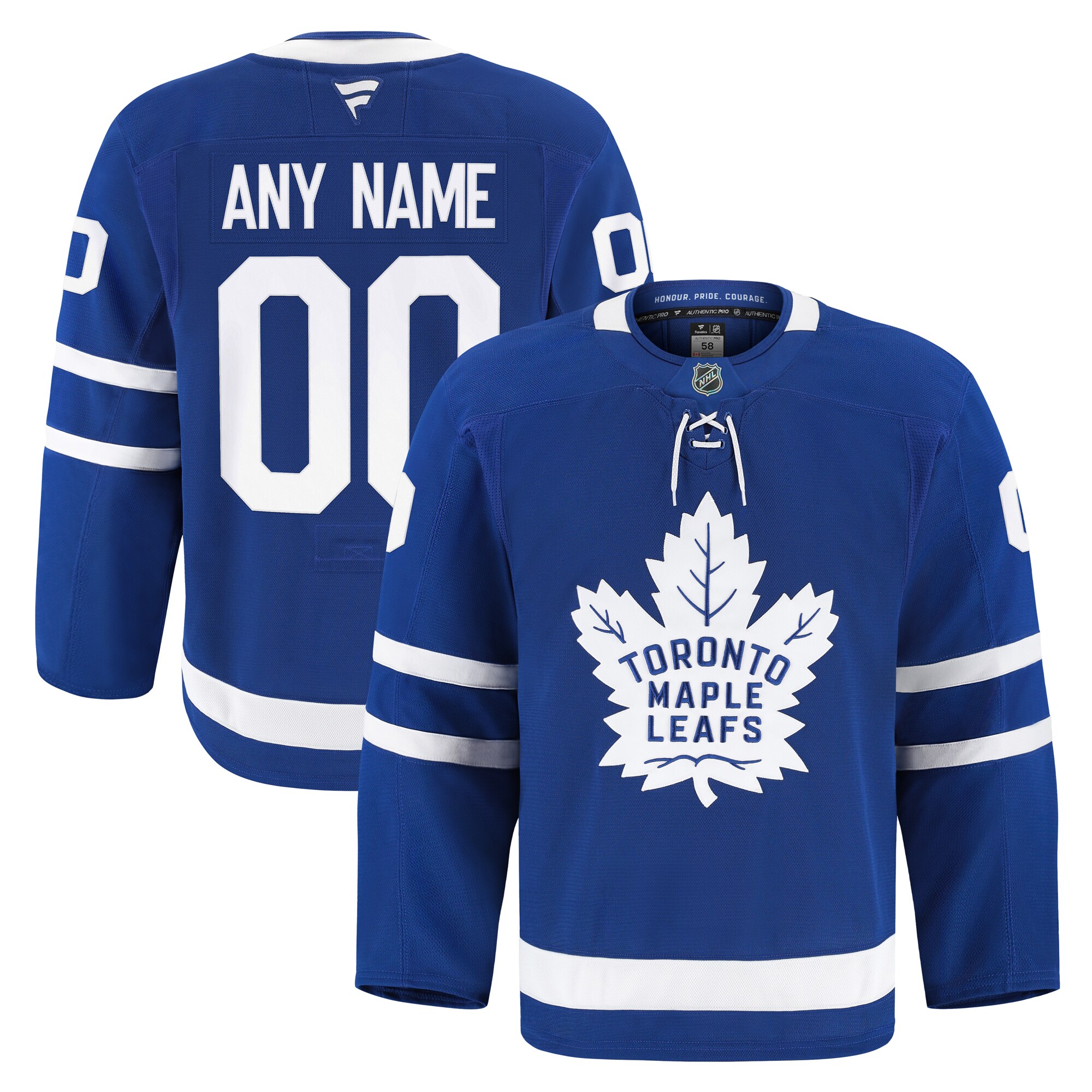 Toronto Maple Leafs Blue Home Pro Custom NHL Jersey Men's