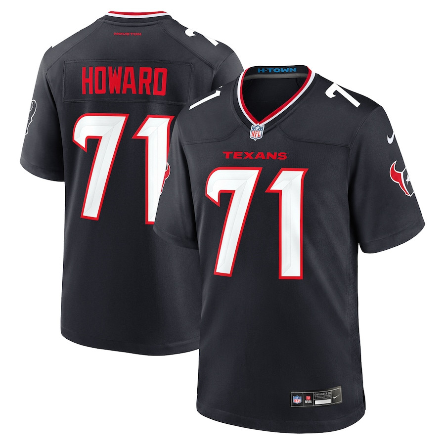 Tytus Howard 71 Houston Texans Team Game Navy NFL Jersey Men's