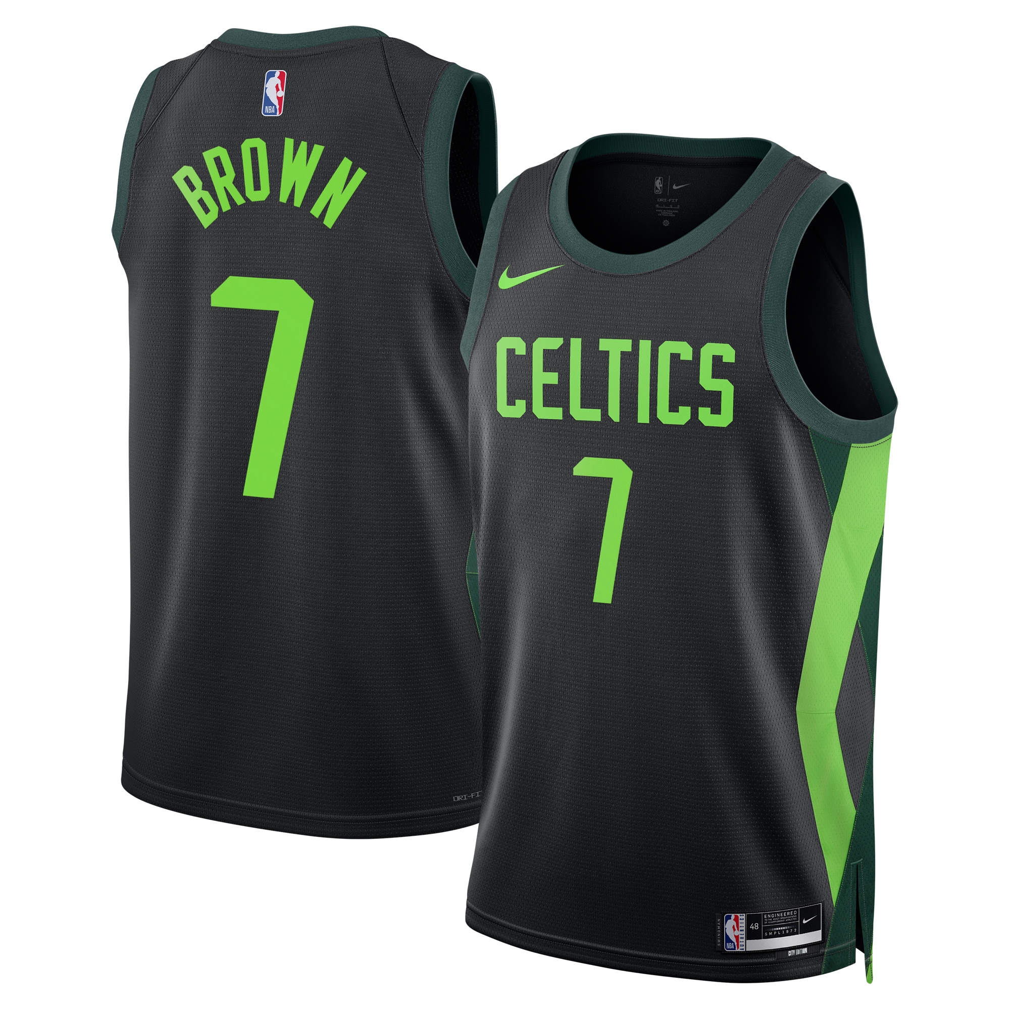 Boston Celtics City Edition Swingman 2024 Black Jaylen Brow Unisex NBA Jersey Unisex
