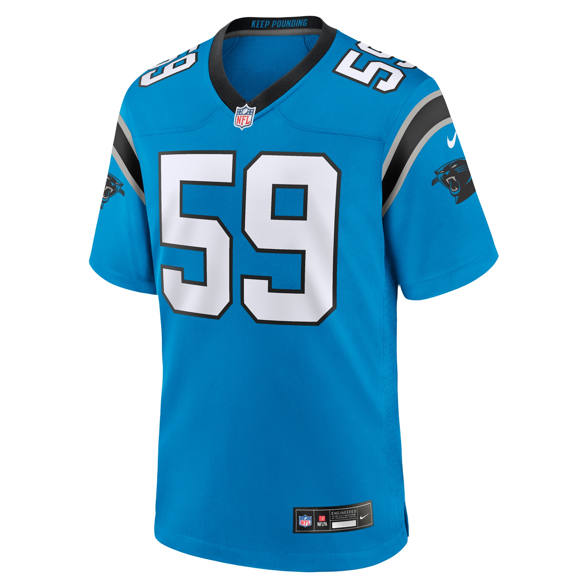 Carolina Panthers Luke Kuechly Blue Retired Player Game NFL Jersey Men's