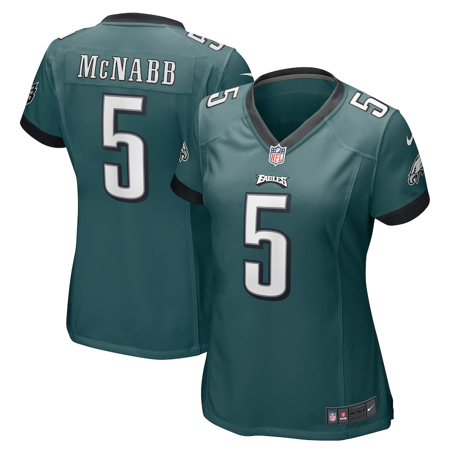 Donovan McNabb 5 Philadelphia Eagles Retired Midnight Green NFL Jersey Women's