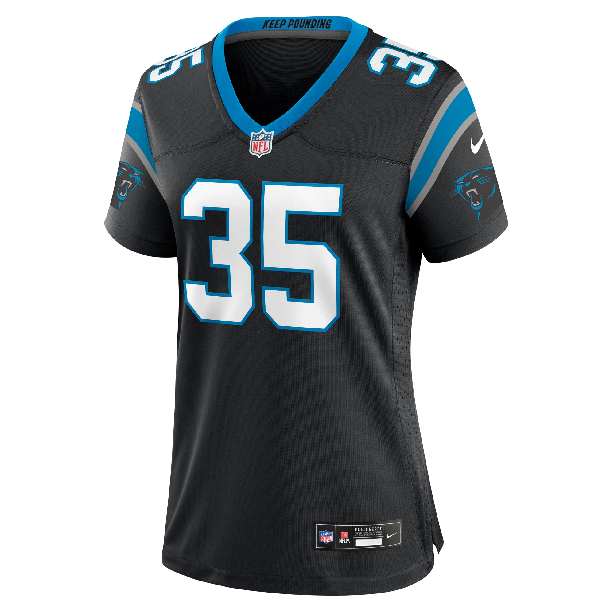 Carolina Panthers Anthony Brown Black Game NFL Jersey Women's