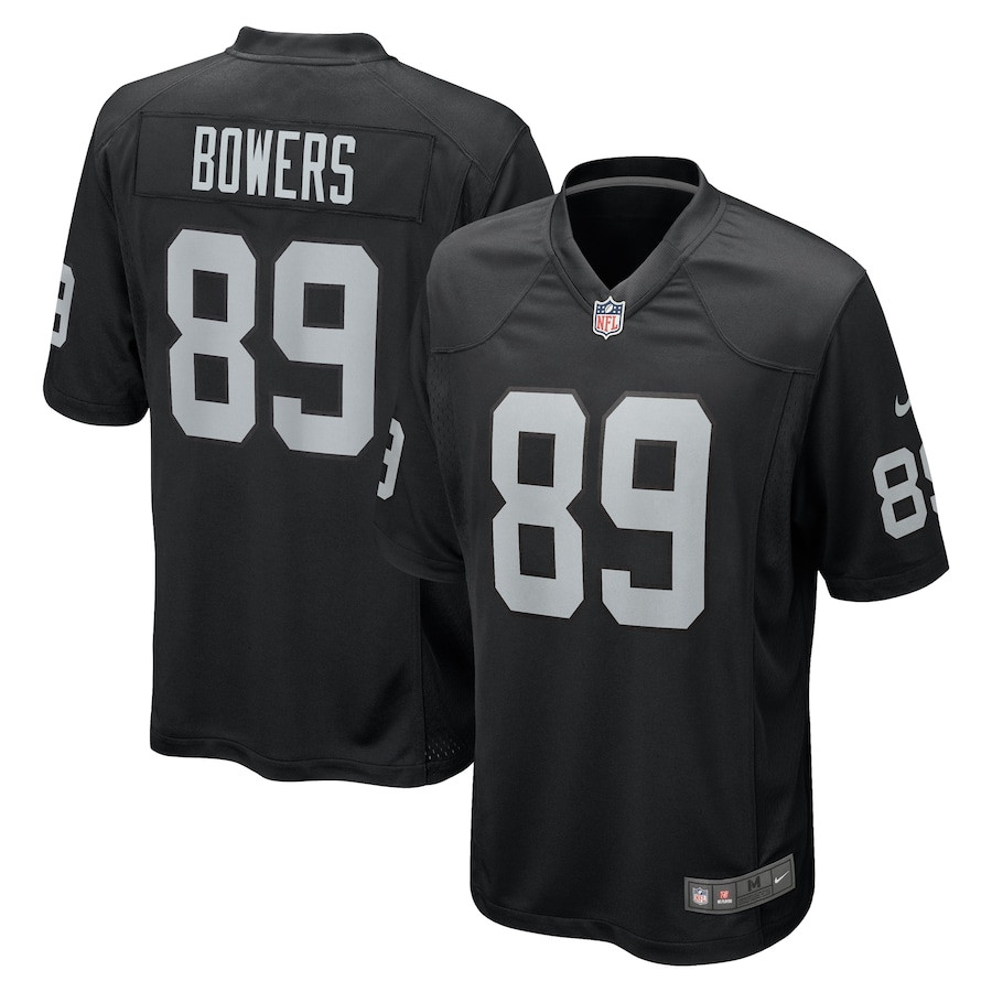 Brock Bowers 89 Las Vegas Raiders Team Game Black NFL Jersey Men's