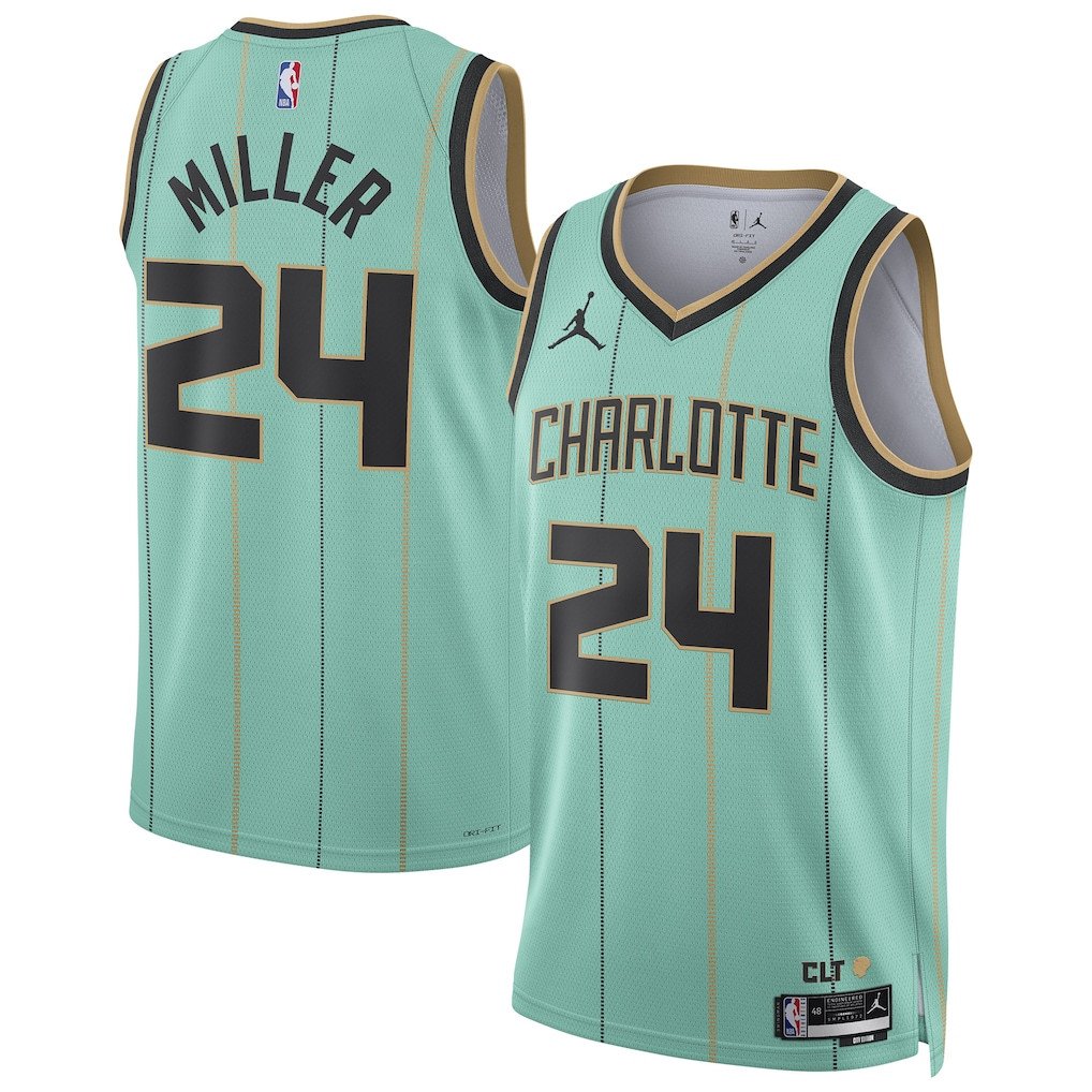 Brandon Miller 24 Charlotte Hornets Unisex 2024/25 Swingman Player City Edition Mint NBA Jersey Unisex