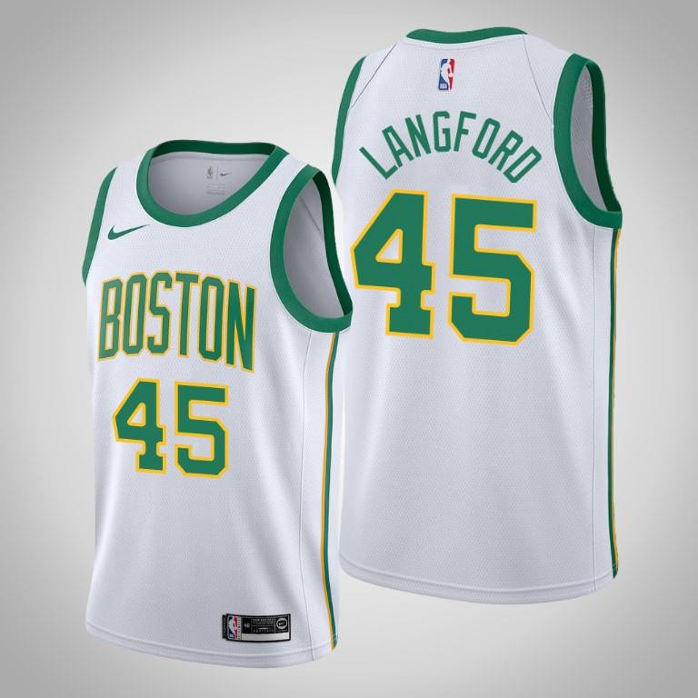 Boston Celtics Romeo Langford 4 White Swingman City Edition NBA Jersey Men's