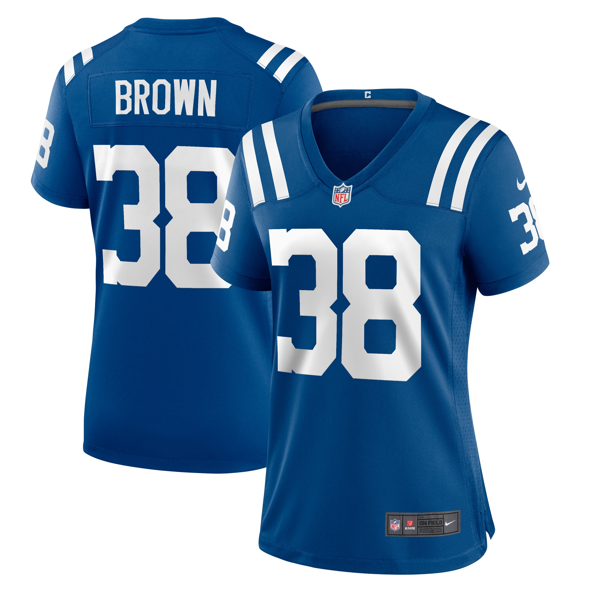 Indianapolis Colts Pharaoh Brown Royal Game Player NFL Jersey Women's