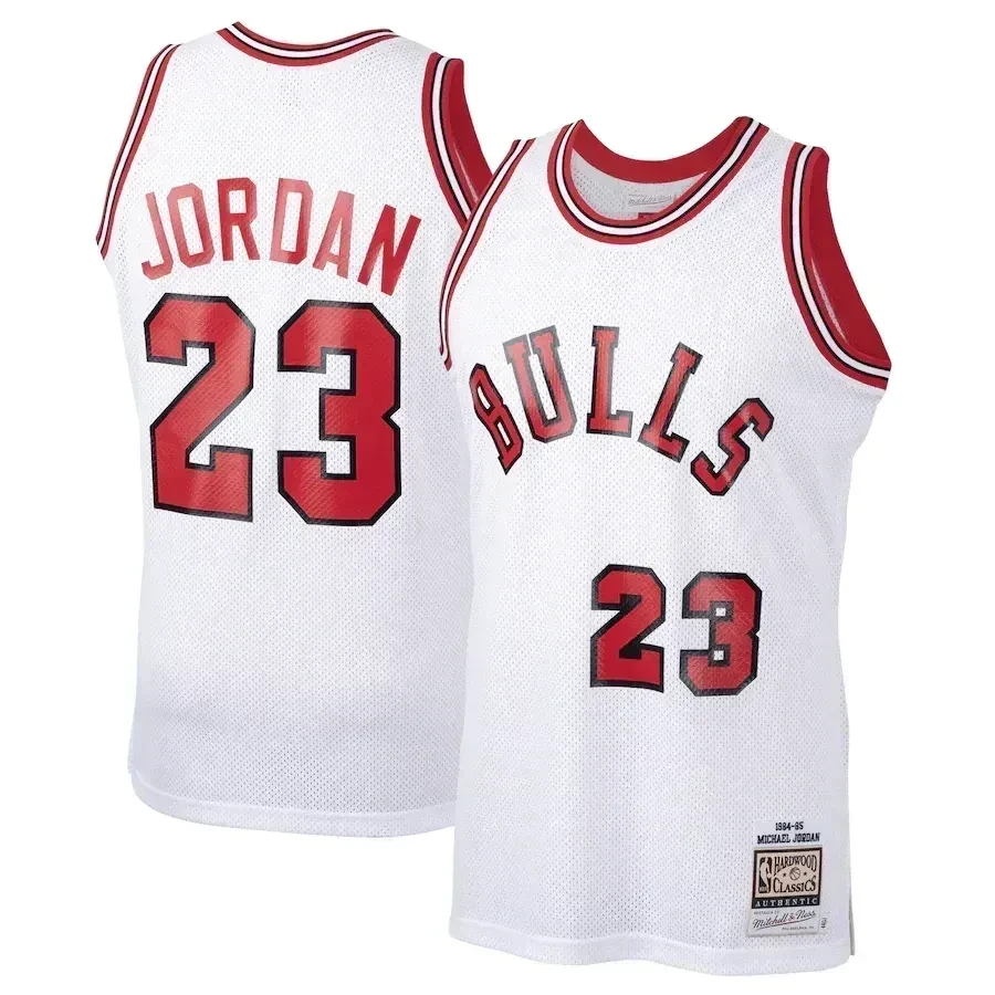 Michael Jordan Chicago Bulls Mitchell Ness 1984-85 Hardwood Classics Rookie White NBA Jersey Men's