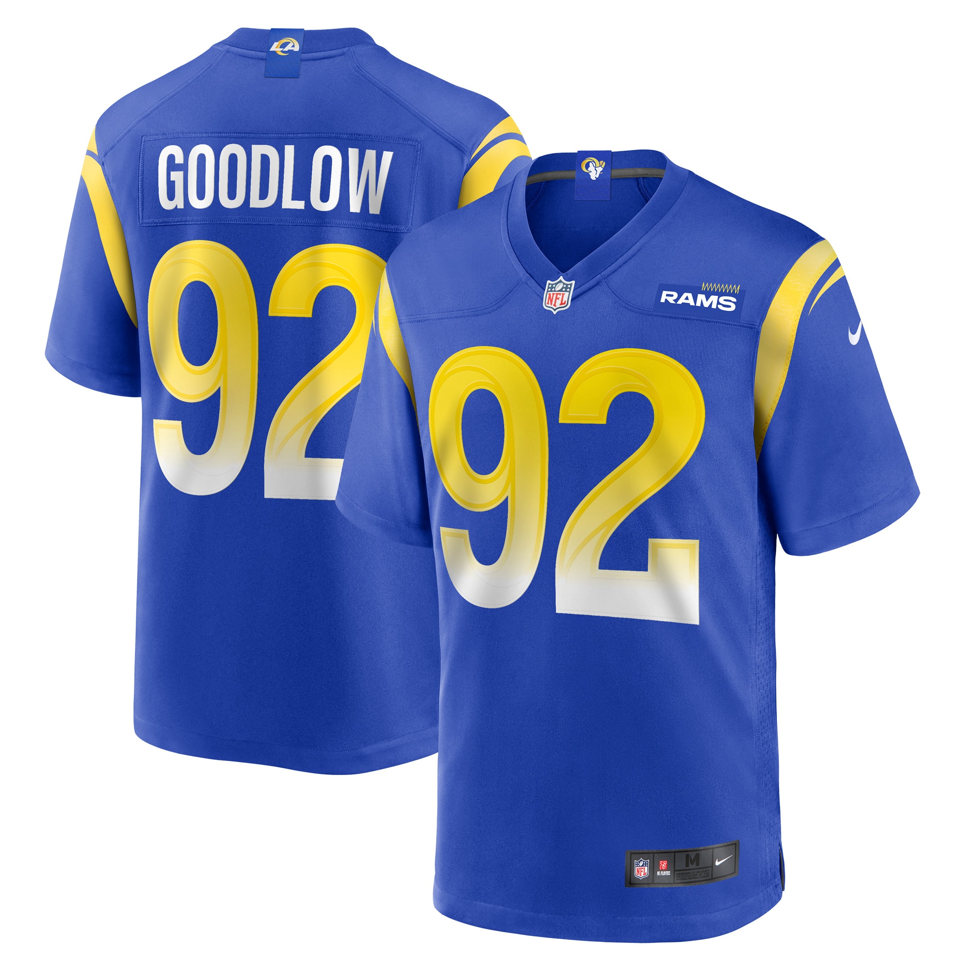 Los Angeles Rams Anthony Goodlow Royal Game NFL Jersey Men's