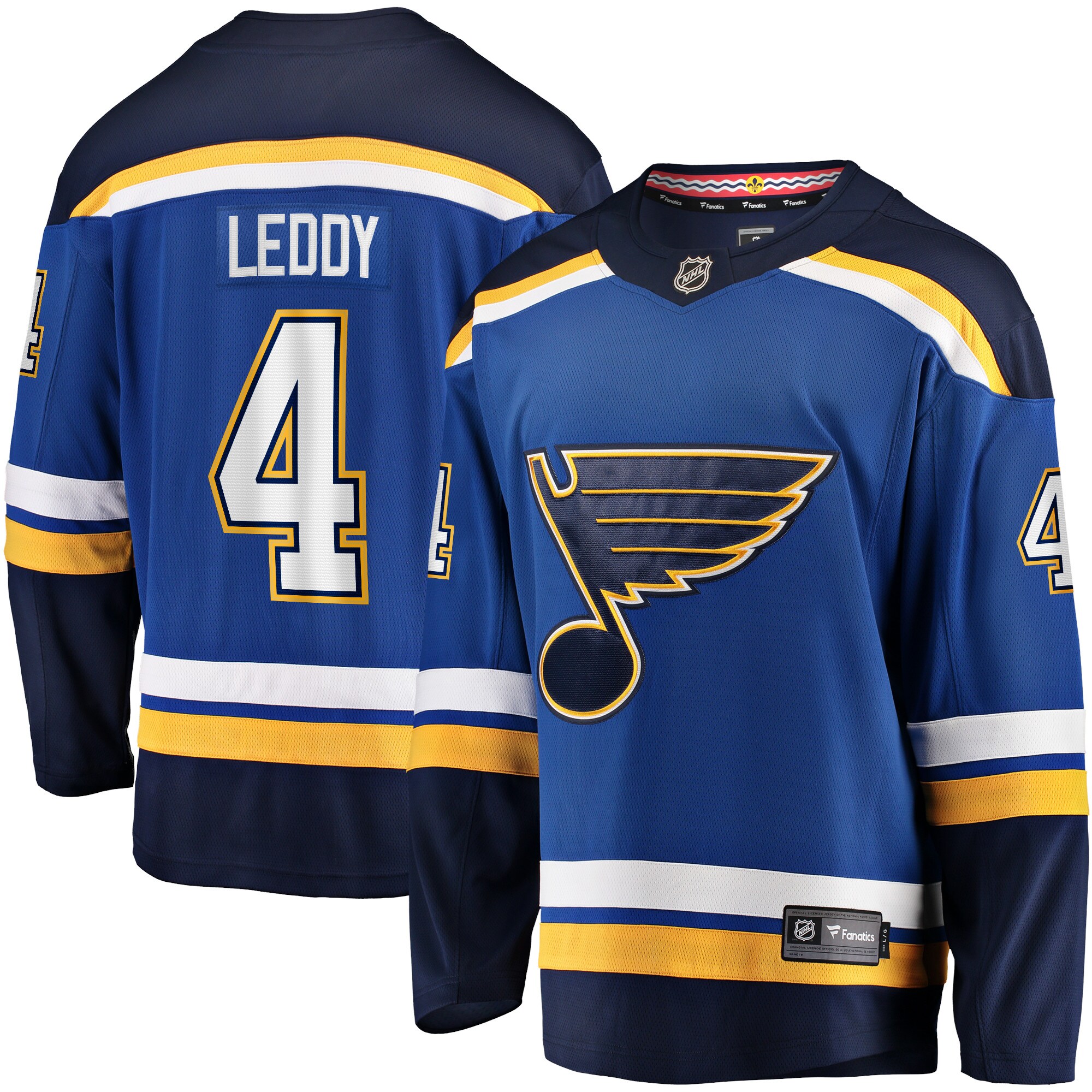 St. Louis Blues Nick Leddy Blue Home Breakaway Player NHL Jersey Men's