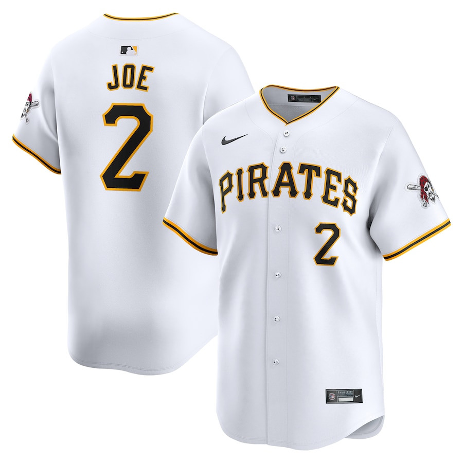 Connor Joe 2 Pittsburgh Pirates Home Limited White MLB Jersey Men's