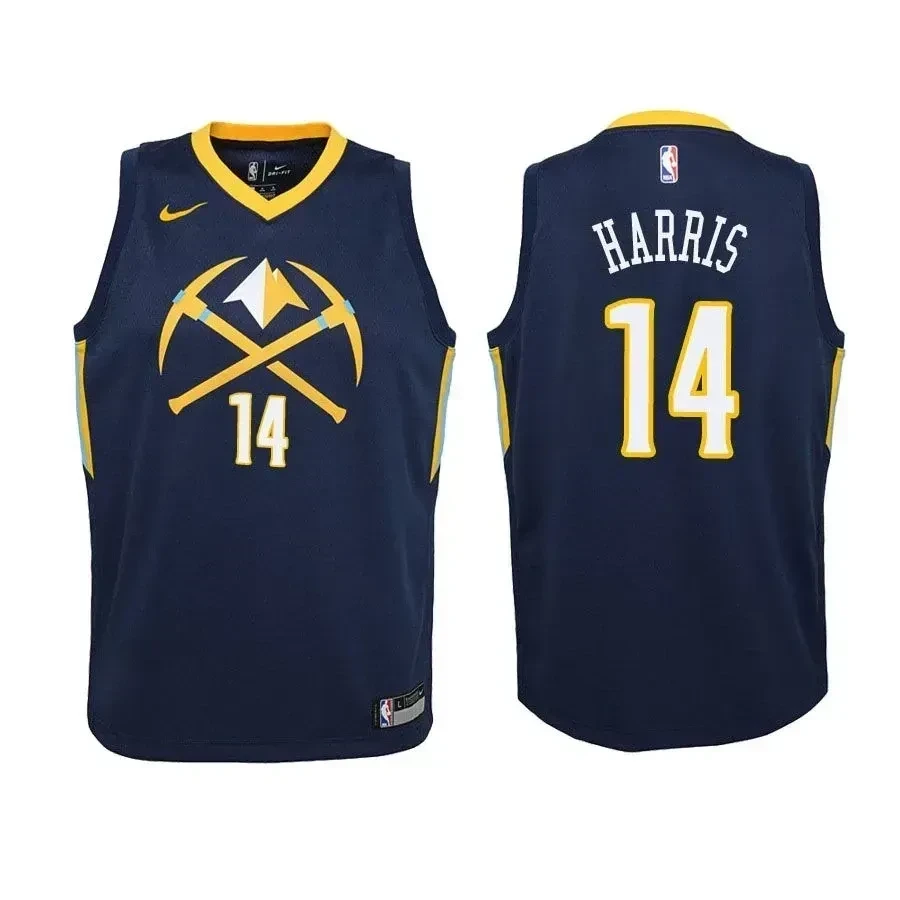 Denver Nuggets Gary Harris 14 City Edition Navy NBA Jersey Youth