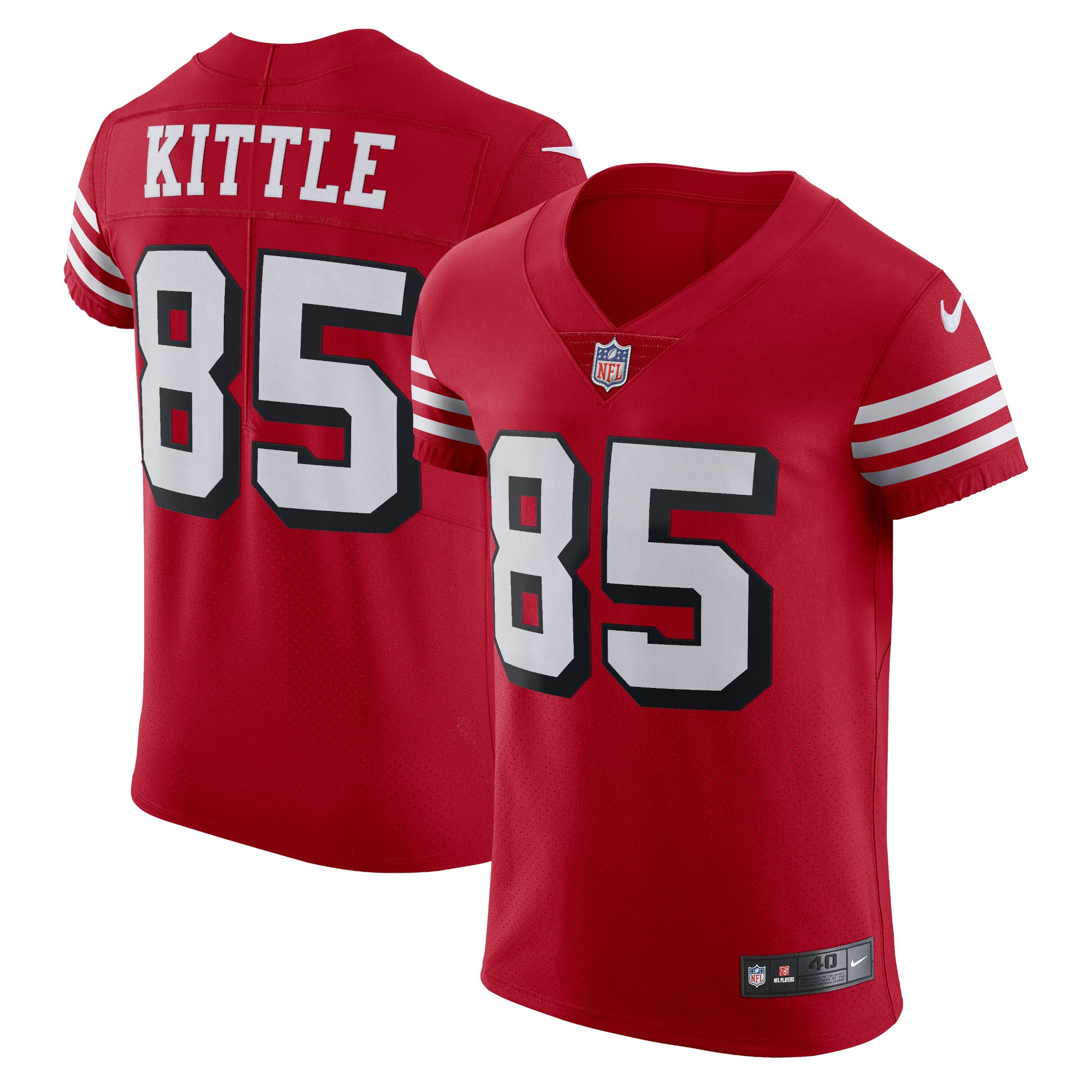 San Francisco 49ers George Kittle Scarlet Alternate Vapor Elite NFL Jersey Men's