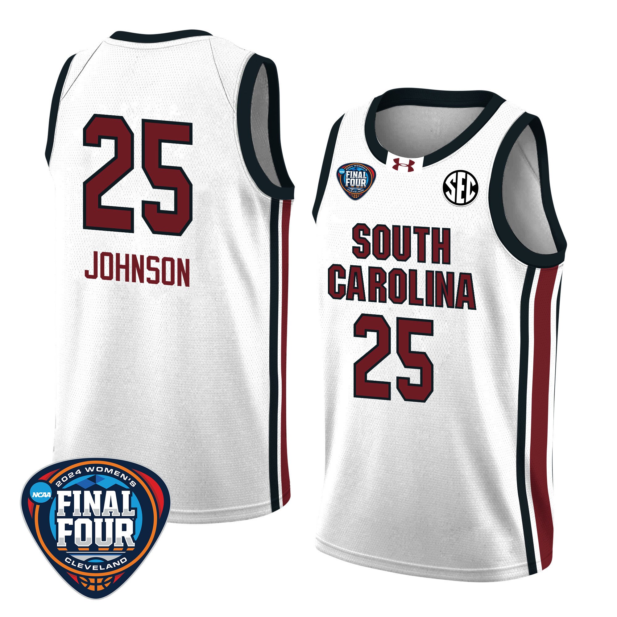 Raven Johnson 25 South Carolina 2024 Final Four Patch Unisex NCAA Jersey Unisex