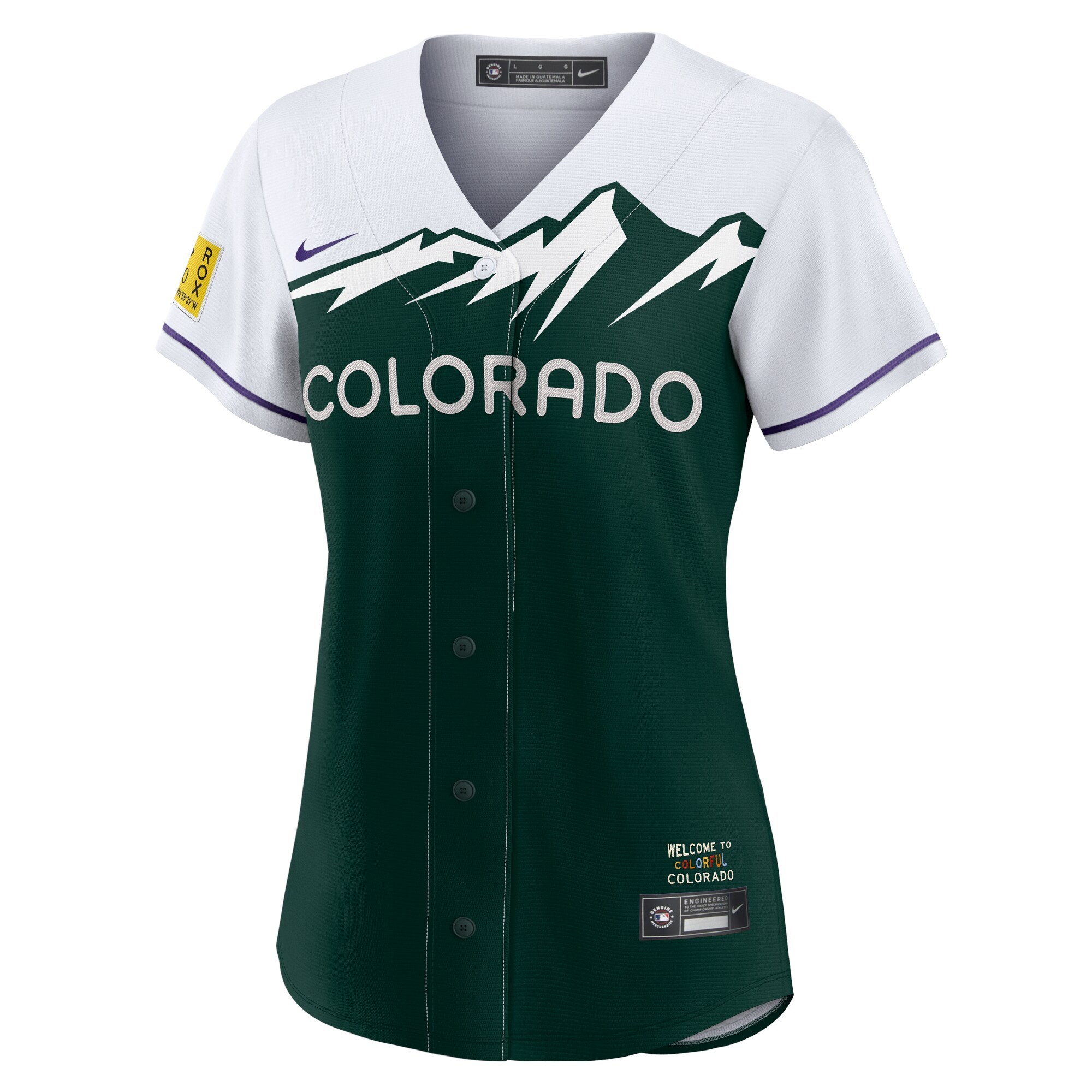 Colorado Rockies Charlie Blackmon White/Forest Green City Connect Player MLB Jersey Women's