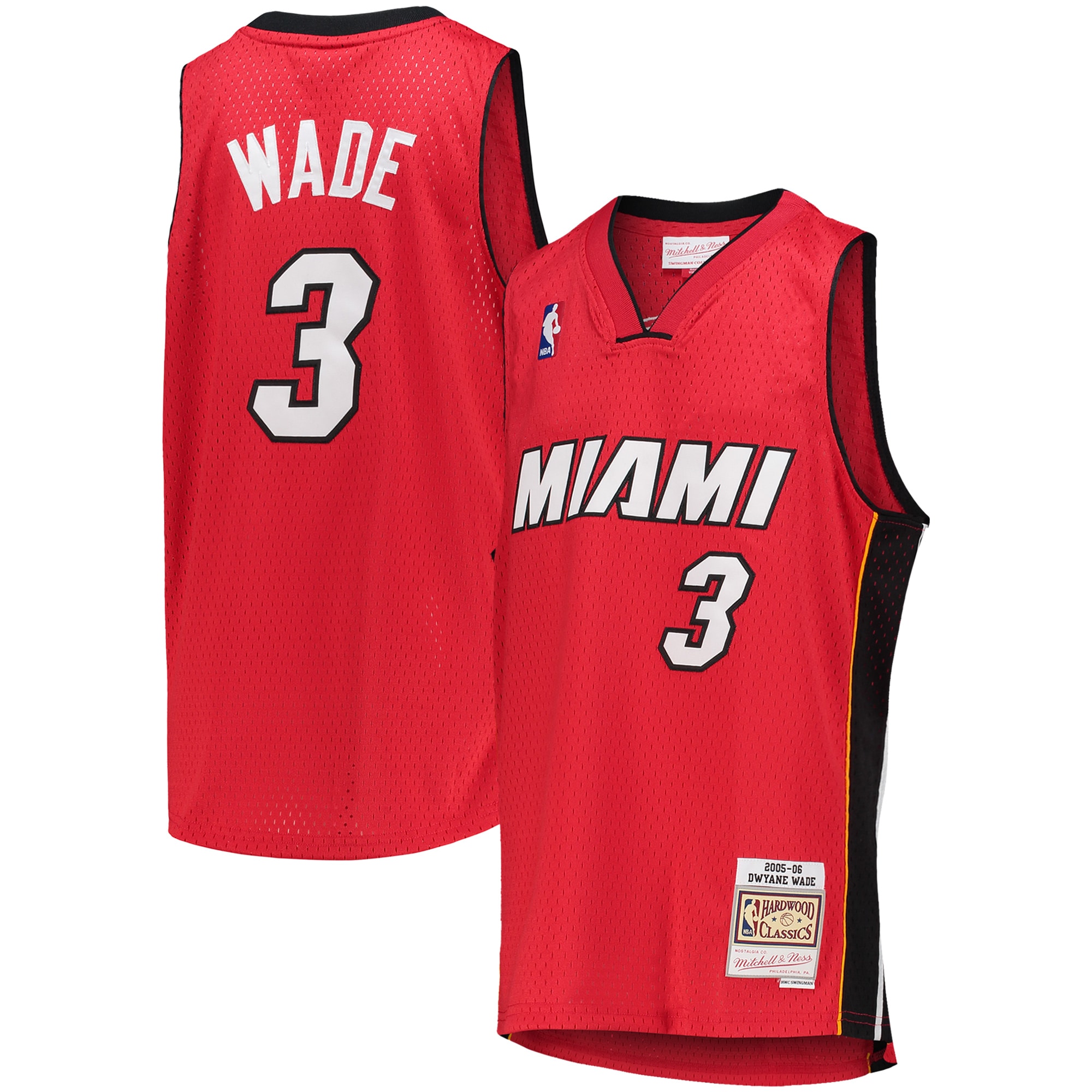 Mitchell Ness Dwyane Wade Red Miami Heat 2005/06 Hardwood Classics Swingman NBA Jersey Youth