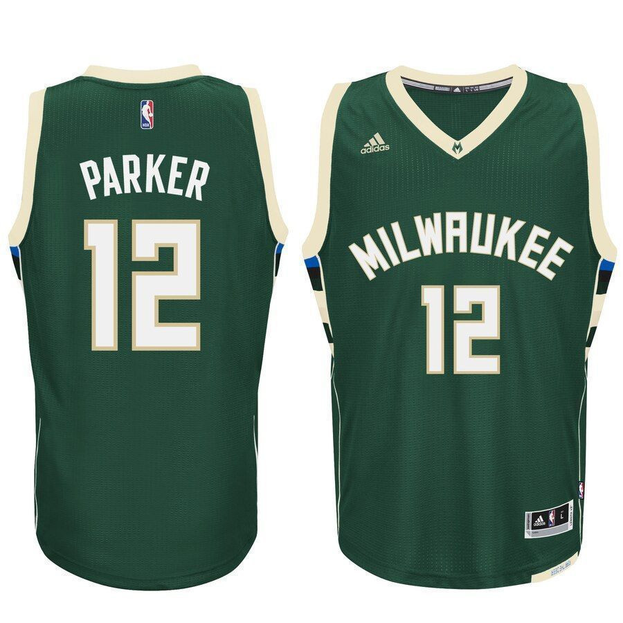 Jabari Parker Milwaukee Bucks Swingman Climacool Hunter Green NBA Jersey Men's