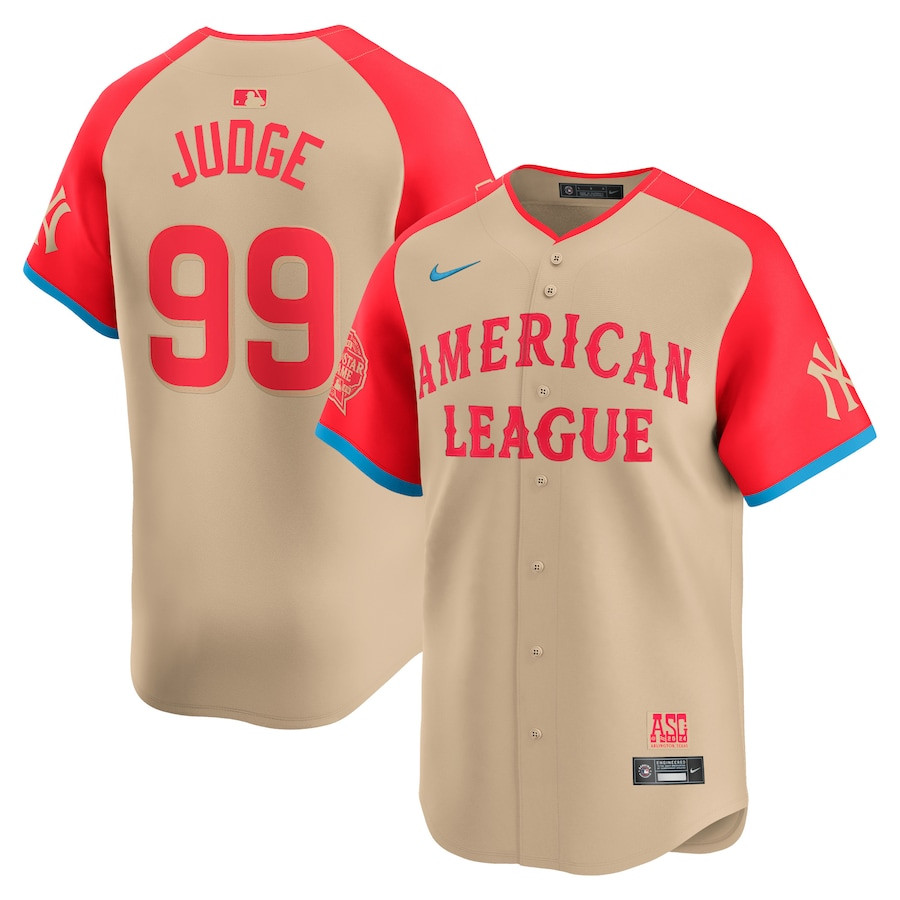 Aaron Judge 99 American League 2024 All Star Game Limited Player Cream MLB Jersey Men's