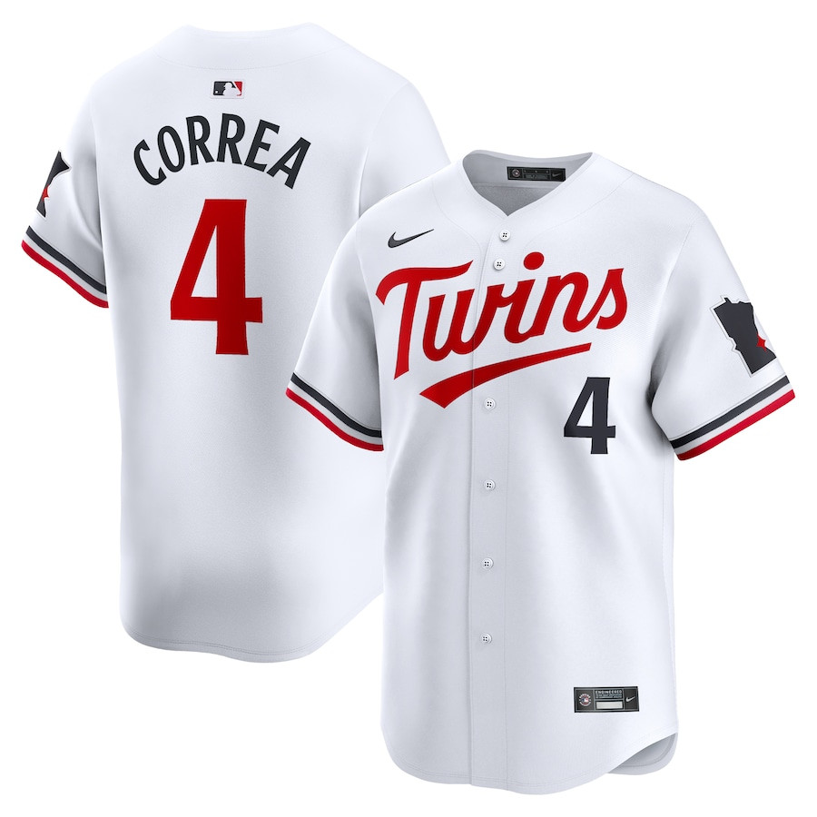 Carlos Correa 4 Minnesota Twins Home Limited White MLB Jersey Youth