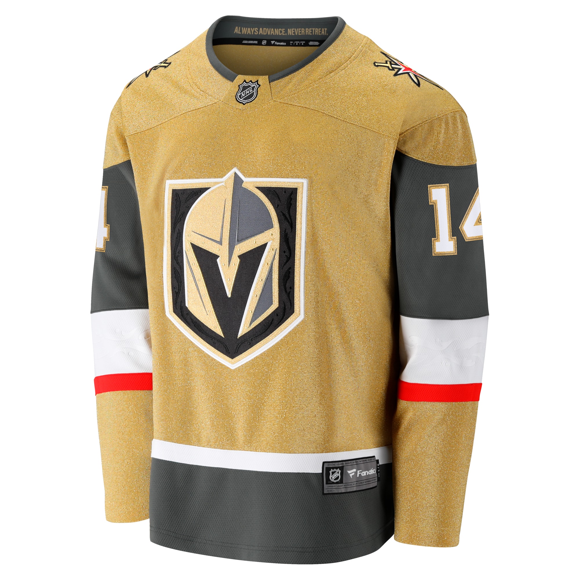 Vegas Golden Knights Nicolas Hague Gold Home Premier Breakaway Player NHL Jersey Men's