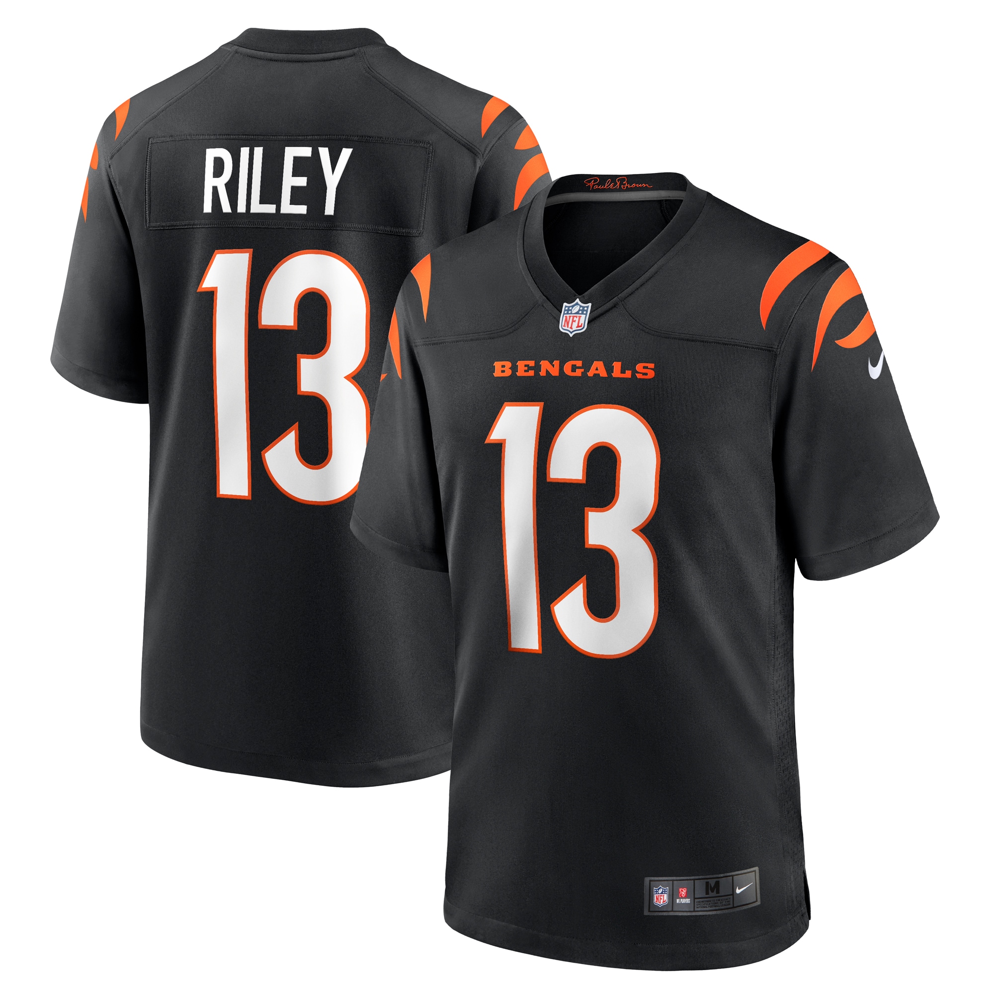 Cincinnati Bengals Ken Riley Black Retired Player Game NFL Jersey Men's