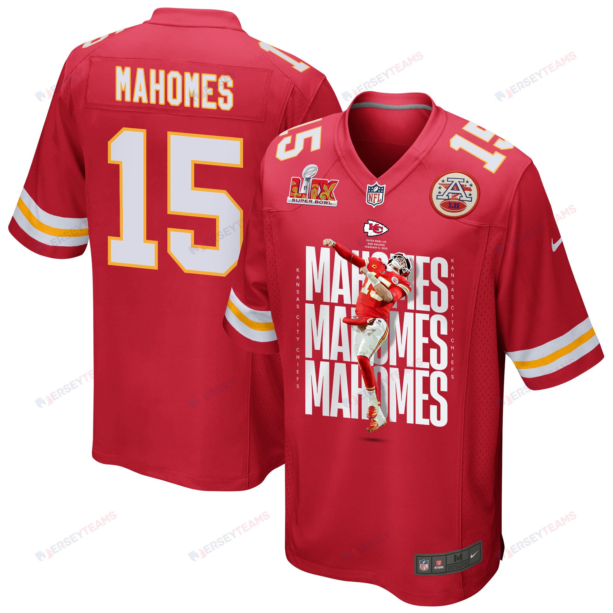 Patrick Mahomes 15 Kansas City Chiefs The Best Player Game Red NFL Jersey Men's