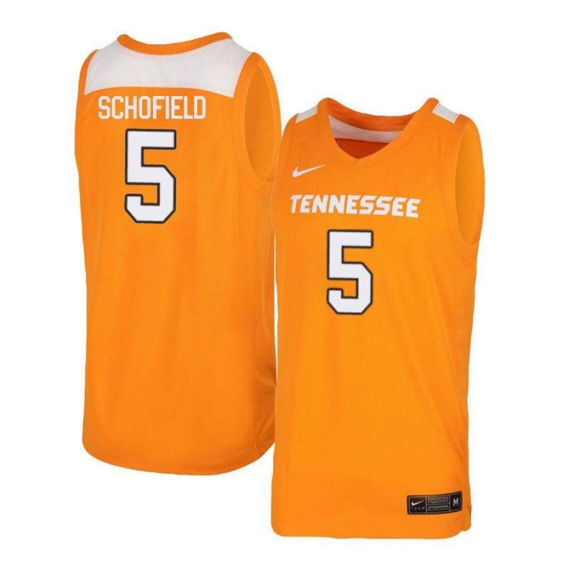 5 Admiral Schofield Orang White Elite Tennessee Volunteers NCAA Jersey Men's