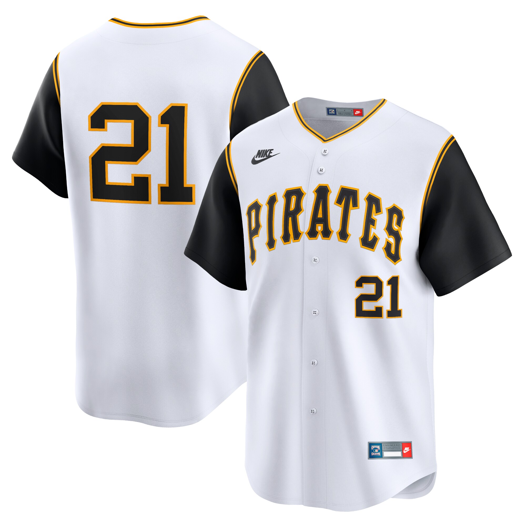 Pittsburgh Pirates Roberto Clemente White Throwback Cooperstown Limited MLB Jersey Men's