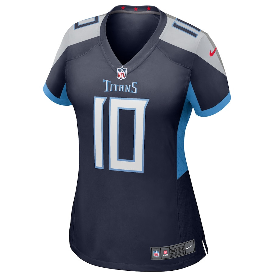Vince Young 10 Tennessee Titans Game Retired Navy NFL Jersey Women's