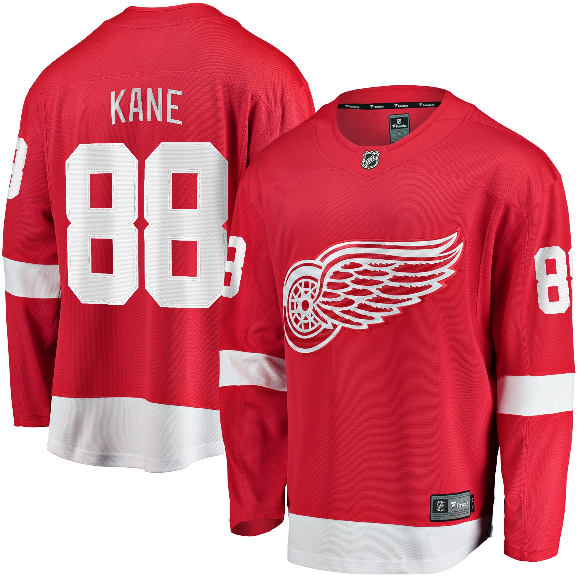Detroit Red Wings Patrick Kane Red Home Breakaway Player NHL Jersey Men's