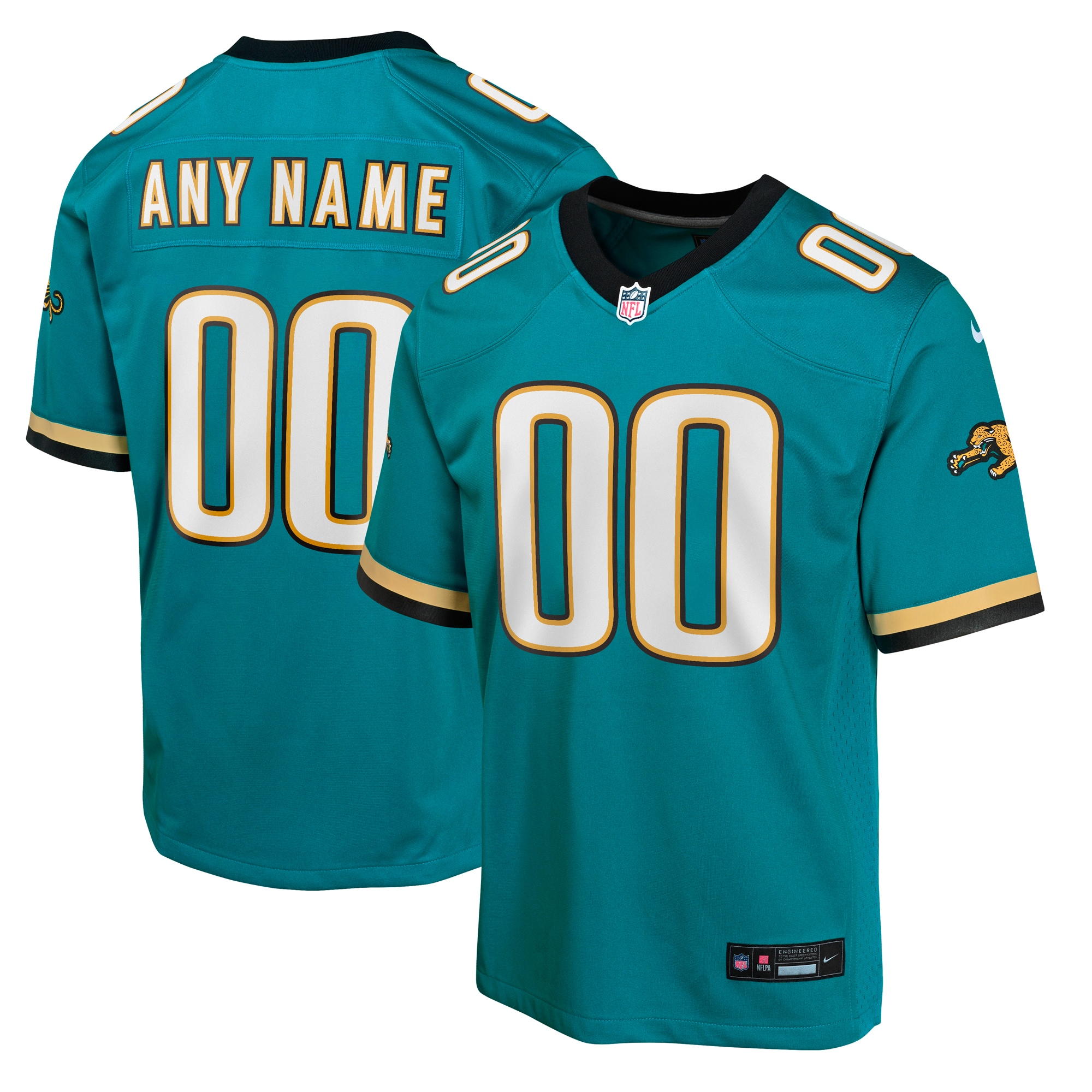 Jacksonville Jaguars Teal Prowler Throwback Custom Game NFL Jersey Youth