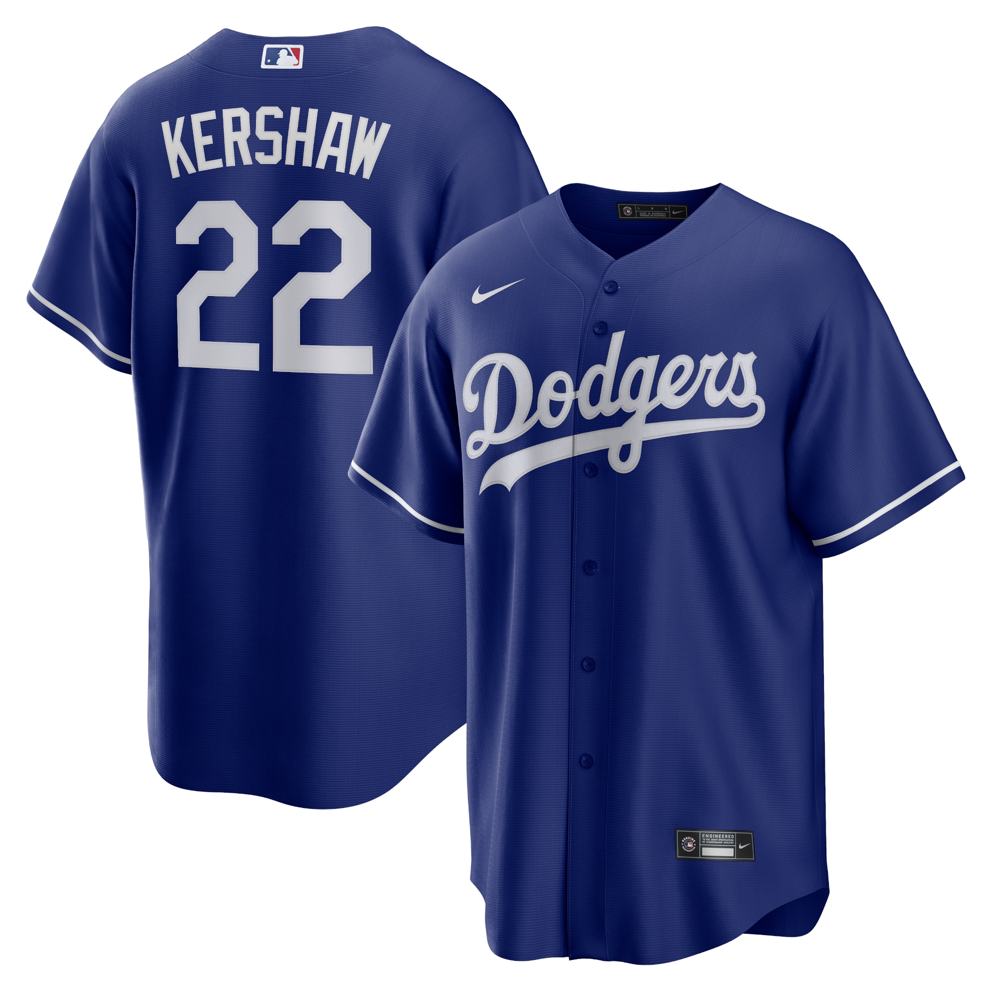 Los Angeles Dodgers Clayton Kershaw Royal Big Tall Alternate Player MLB Jersey Men's