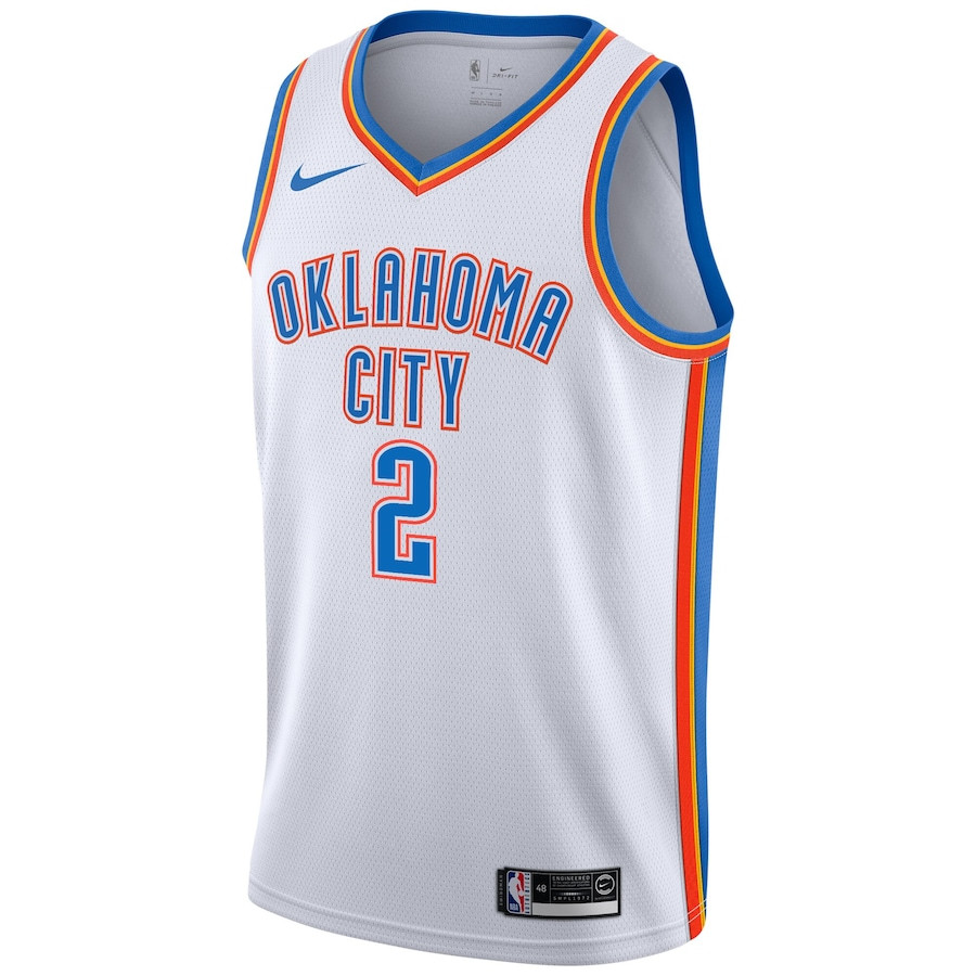 Shai Gilgeous-Alexander 2 Oklahoma City Thunde Unisex Swingman Association Editio White NBA Jersey Unisex