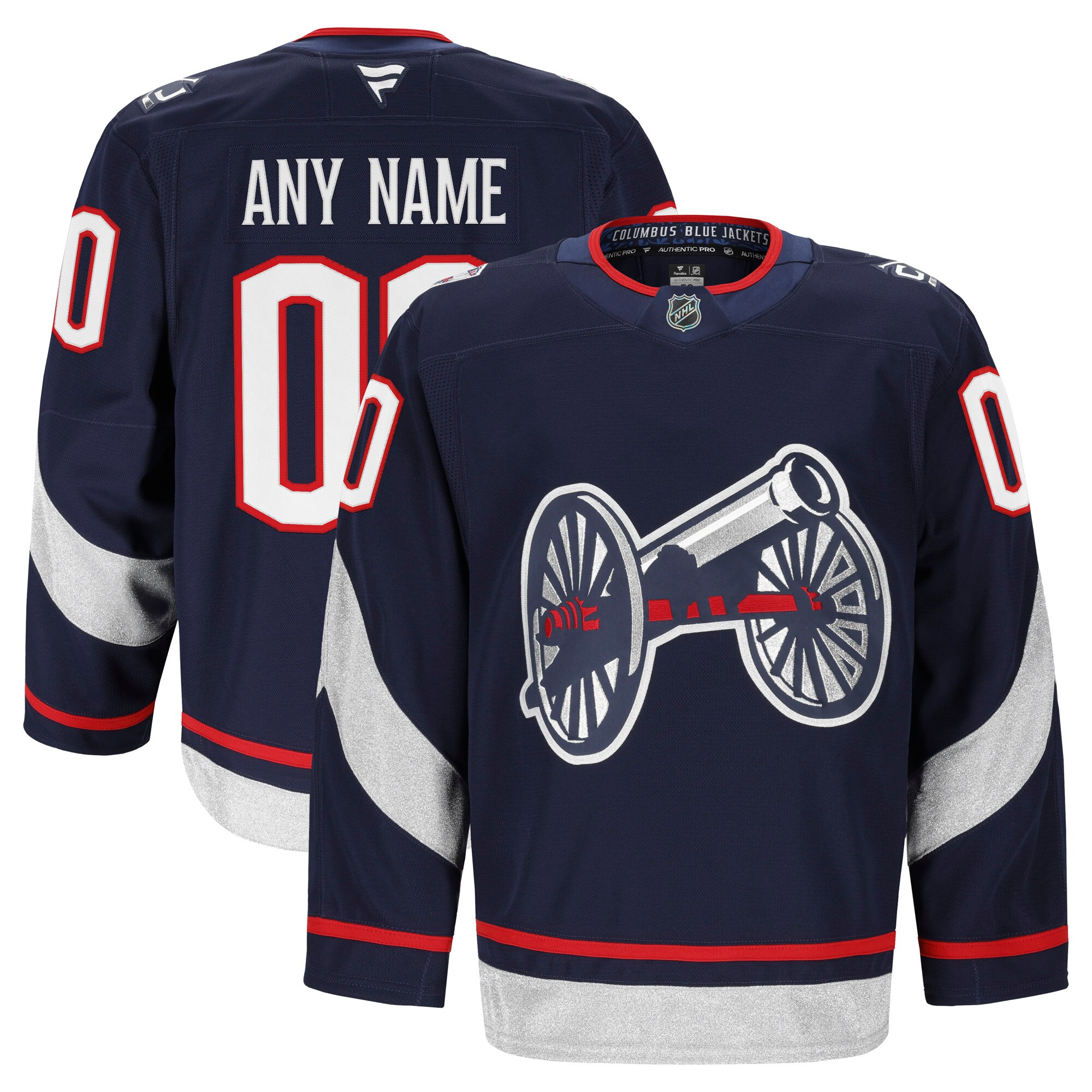Columbus Blue Jackets Navy 2025 Stadium Series Pro Custom NHL Jersey Men's