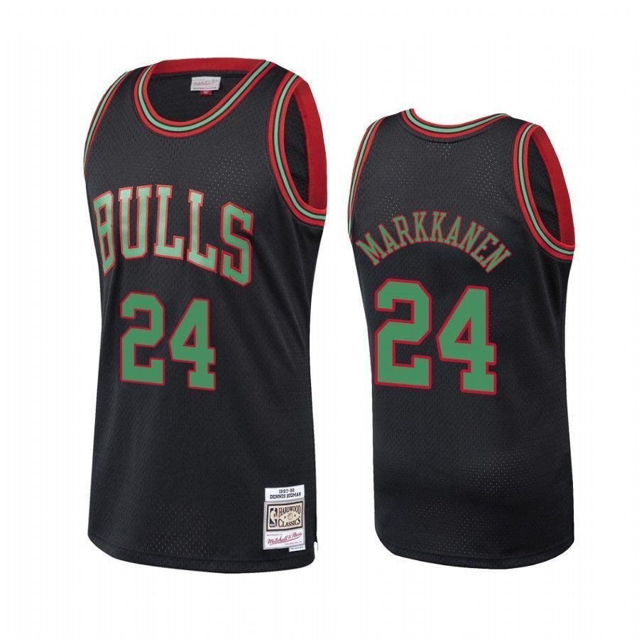 Chicago Bulls Lauri Markkanen Black Collection NBA Jersey Men's