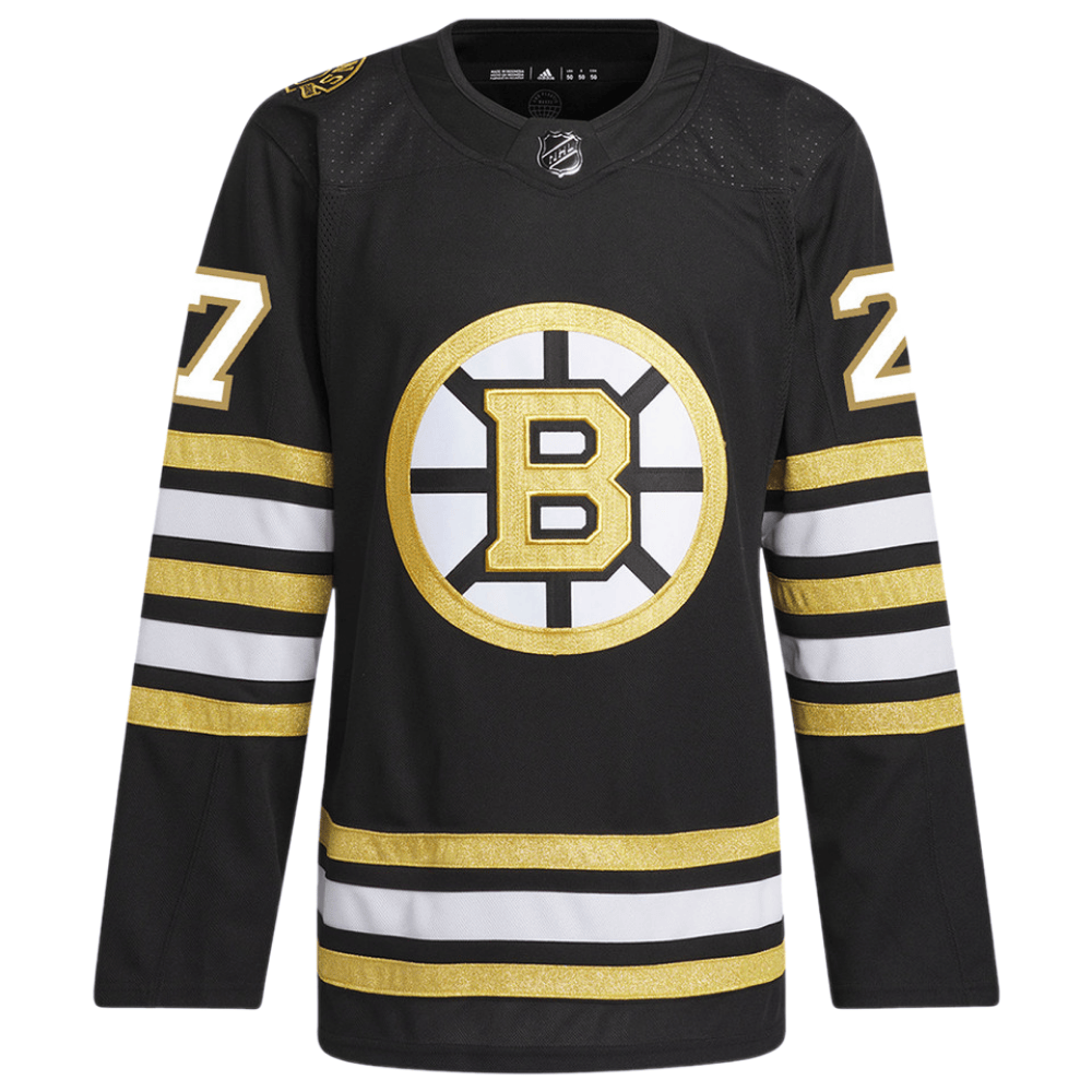 Hampus Lindholm 27 Boston Bruins 100th Anniversary Primegreen Home Black NHL Jersey Men's