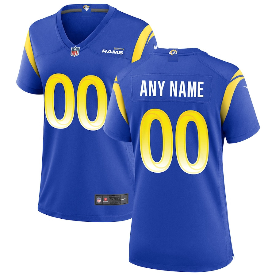 Los Angeles Rams Custom Game Royal NFL Jersey Women's
