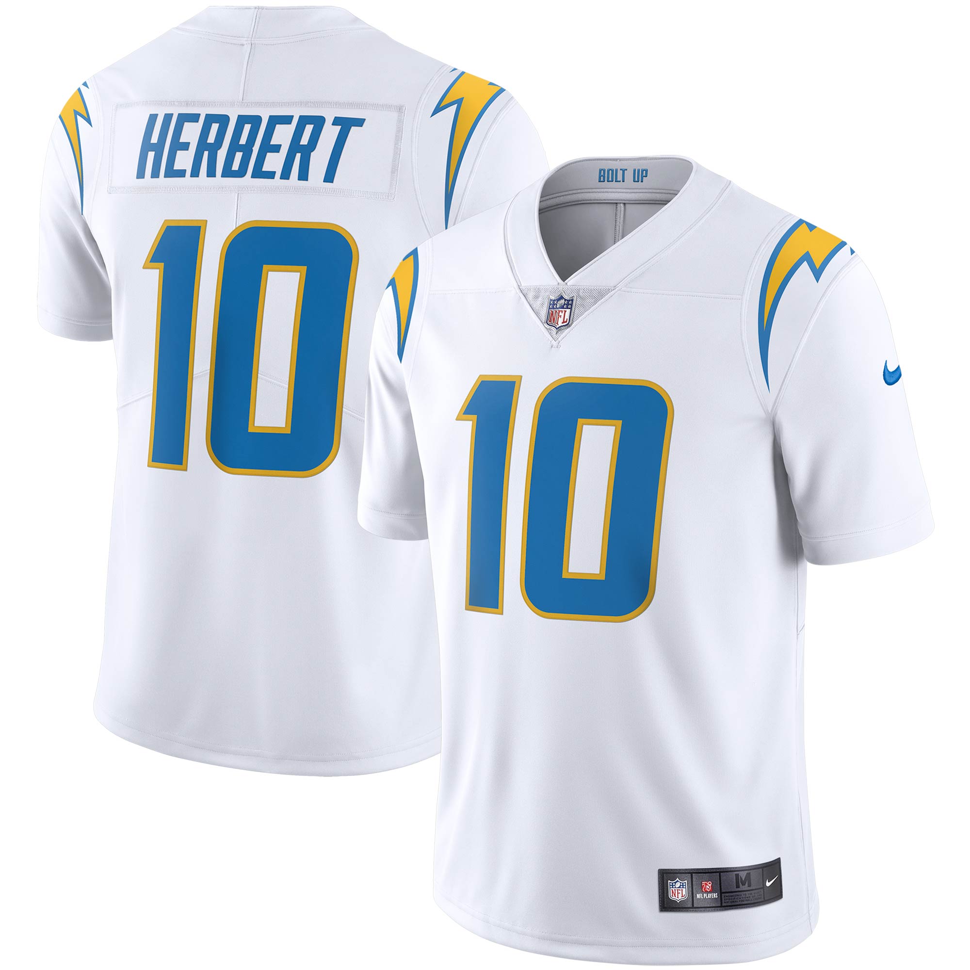 Los Angeles Chargers Justin Herbert White Vapor Limited NFL Jersey Men's