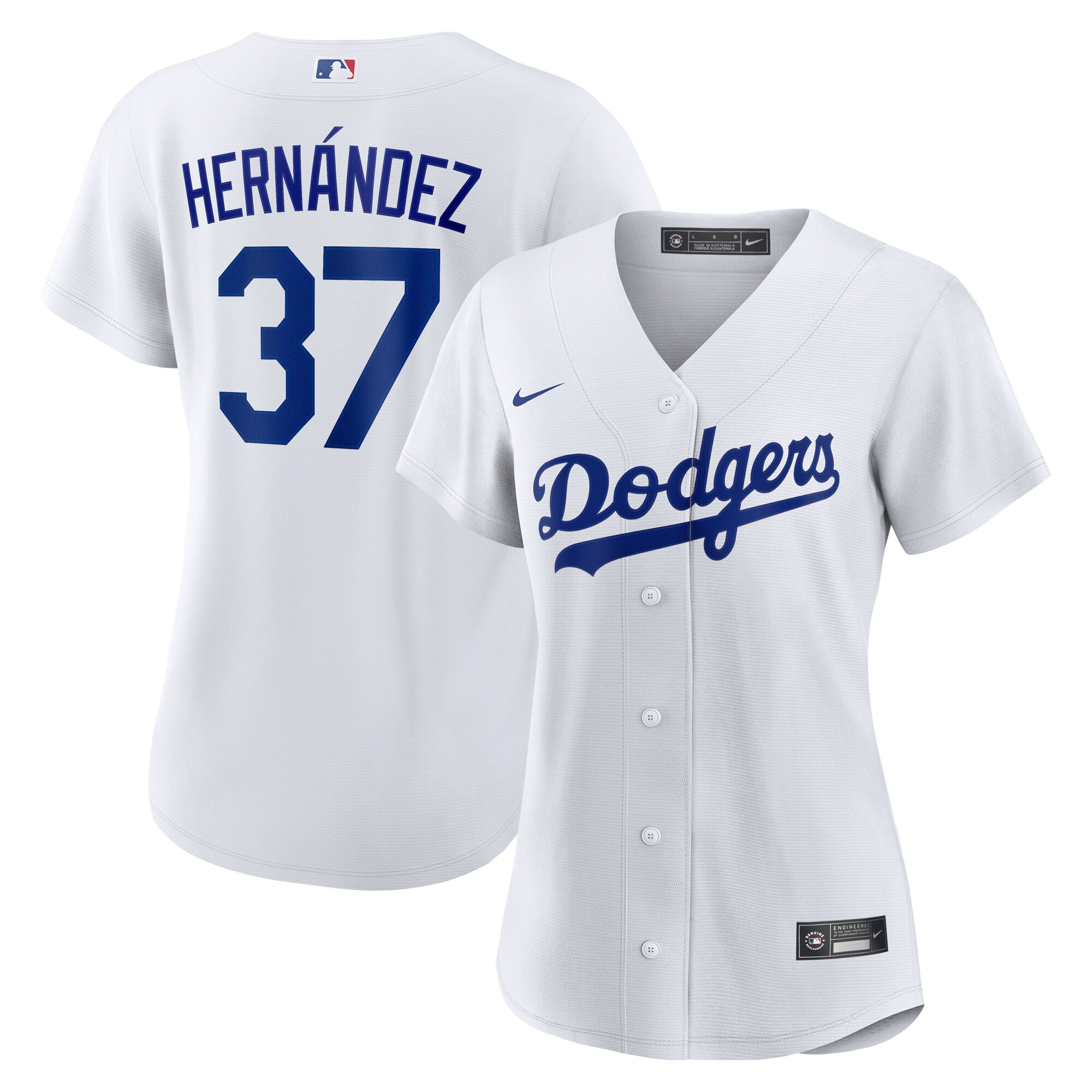 Los Angeles Dodgers Teoscar Hernandez White Home MLB Jersey Women's