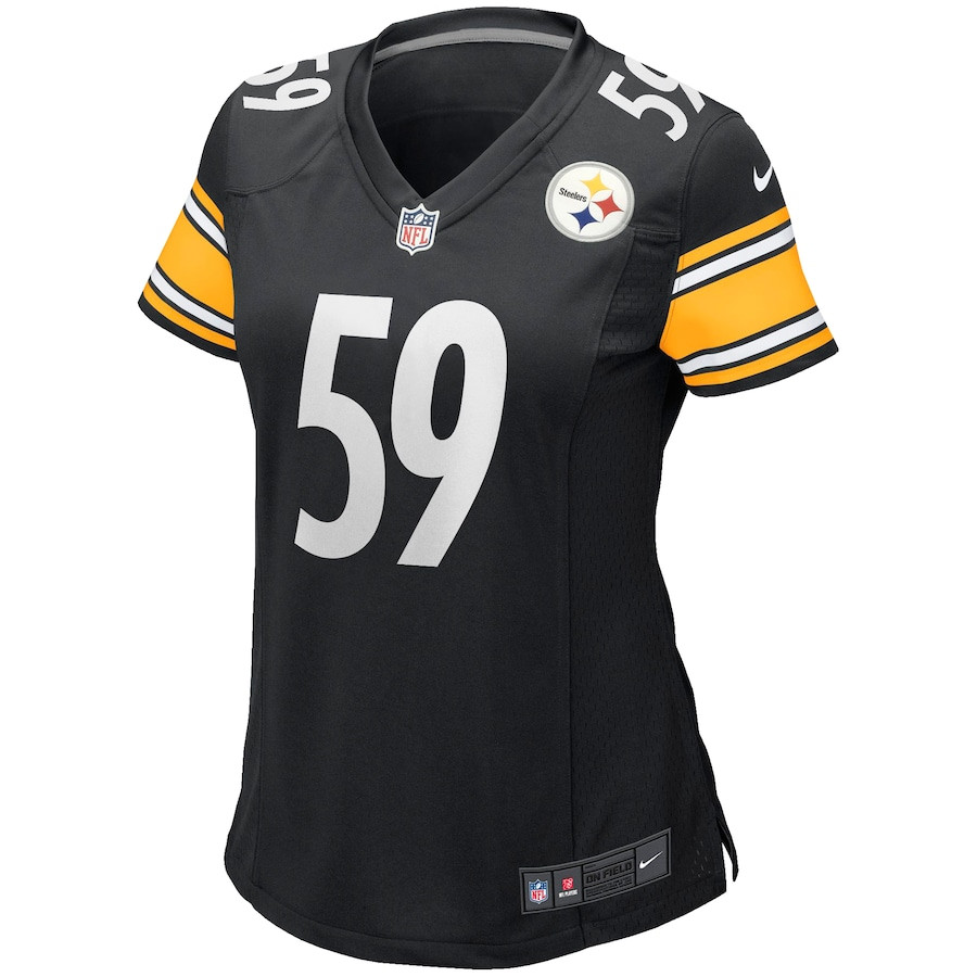 Jack Ham 59 Pittsburgh Steelers Game Retired Black NFL Jersey Women's
