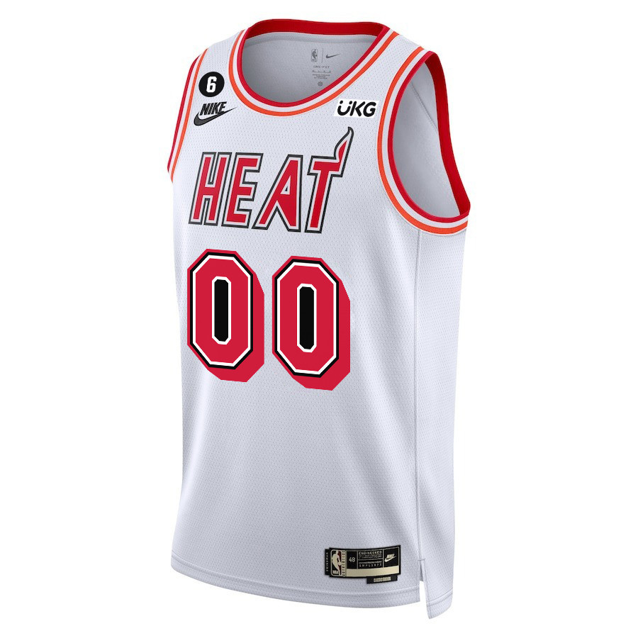 Miami Heat Final Champions 2023 Custom 00 Swingman Classic Editio White NBA Jersey Men's