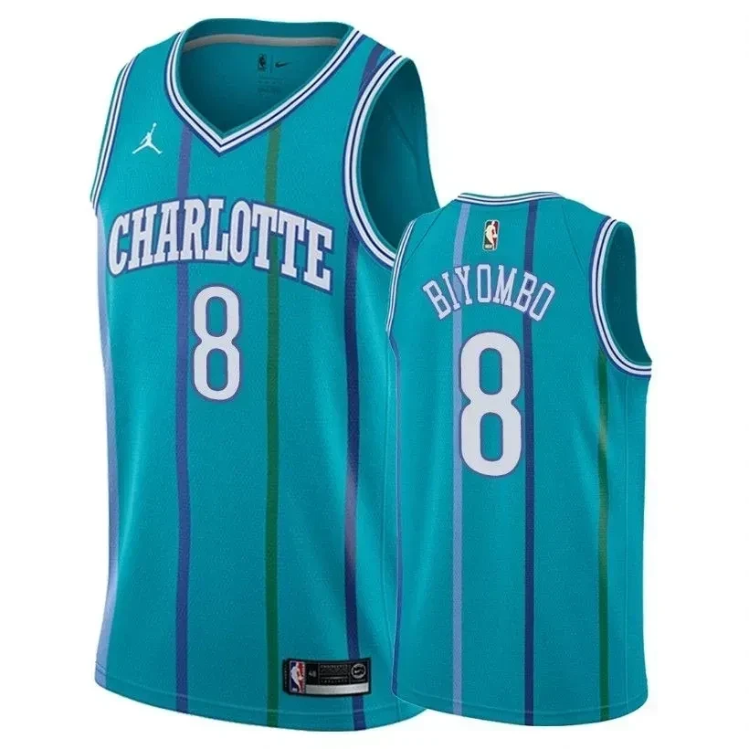 Charlotte Hornets Bismack Biyombo 8 Classic Teal NBA Jersey Men's